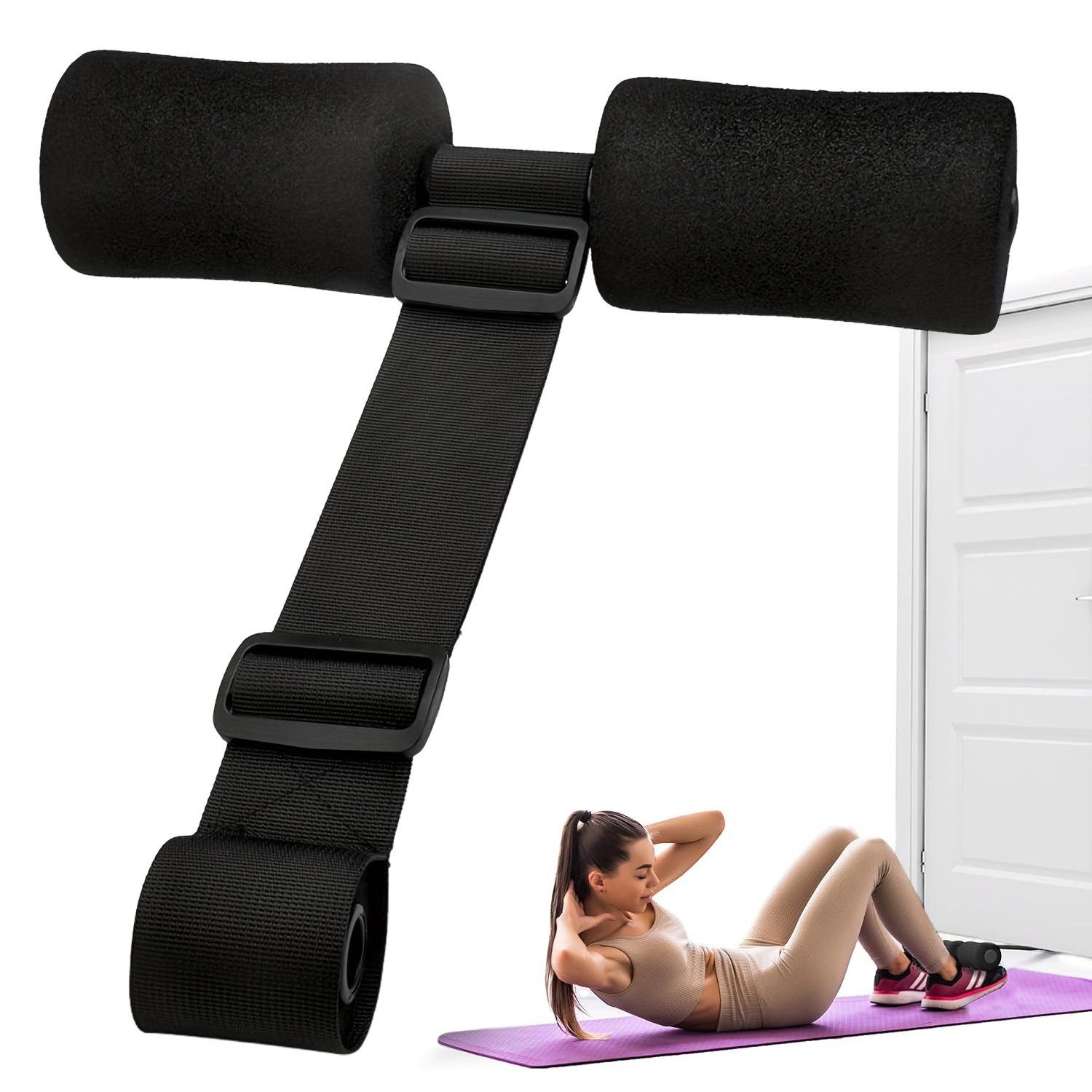 Refined Living Bauchtrainer Sit Up Hilfe 21–31 cm Verstellbarer, Sit-Up Bar Bauchmuskeltrainer (Pilates Verstellbare Länge Bauchmuskeltrainer Sixpack Trainer, 1-St., Brusttrainer Brustmuskel Trainingsgeräte Multitrainer Fitness zubehör), Sportgeräte zuhau