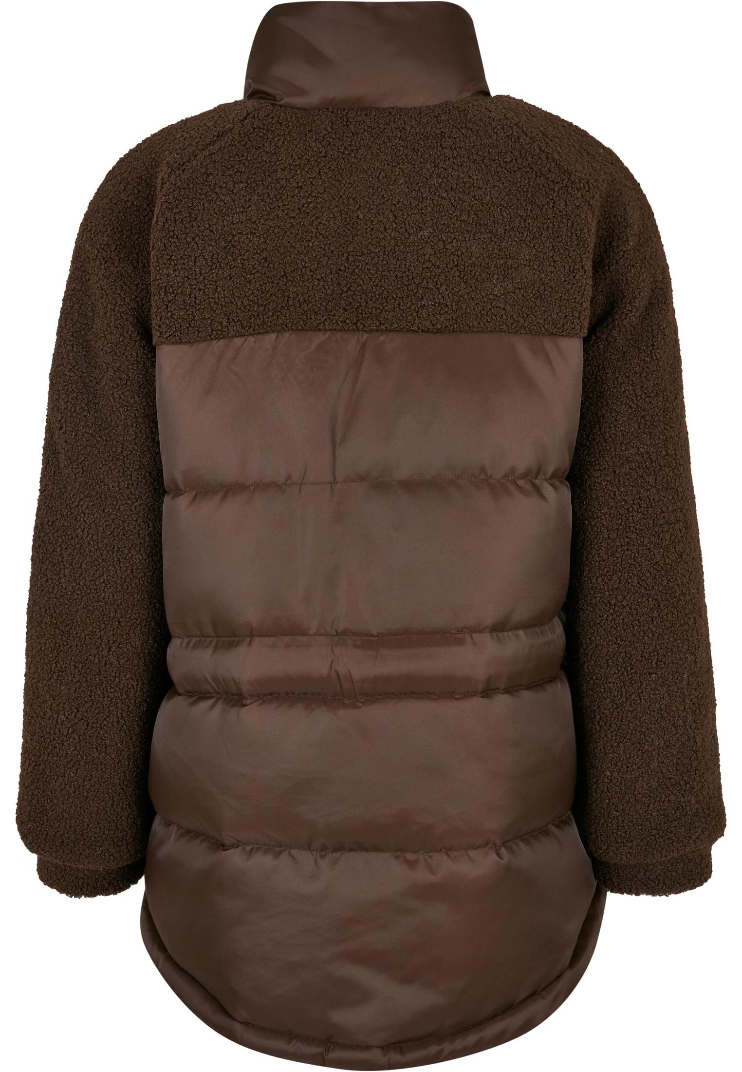 URBAN CLASSICS Winterjacke Damen Ladies Jacket (1-St) Sherpa brown Mix Puffer