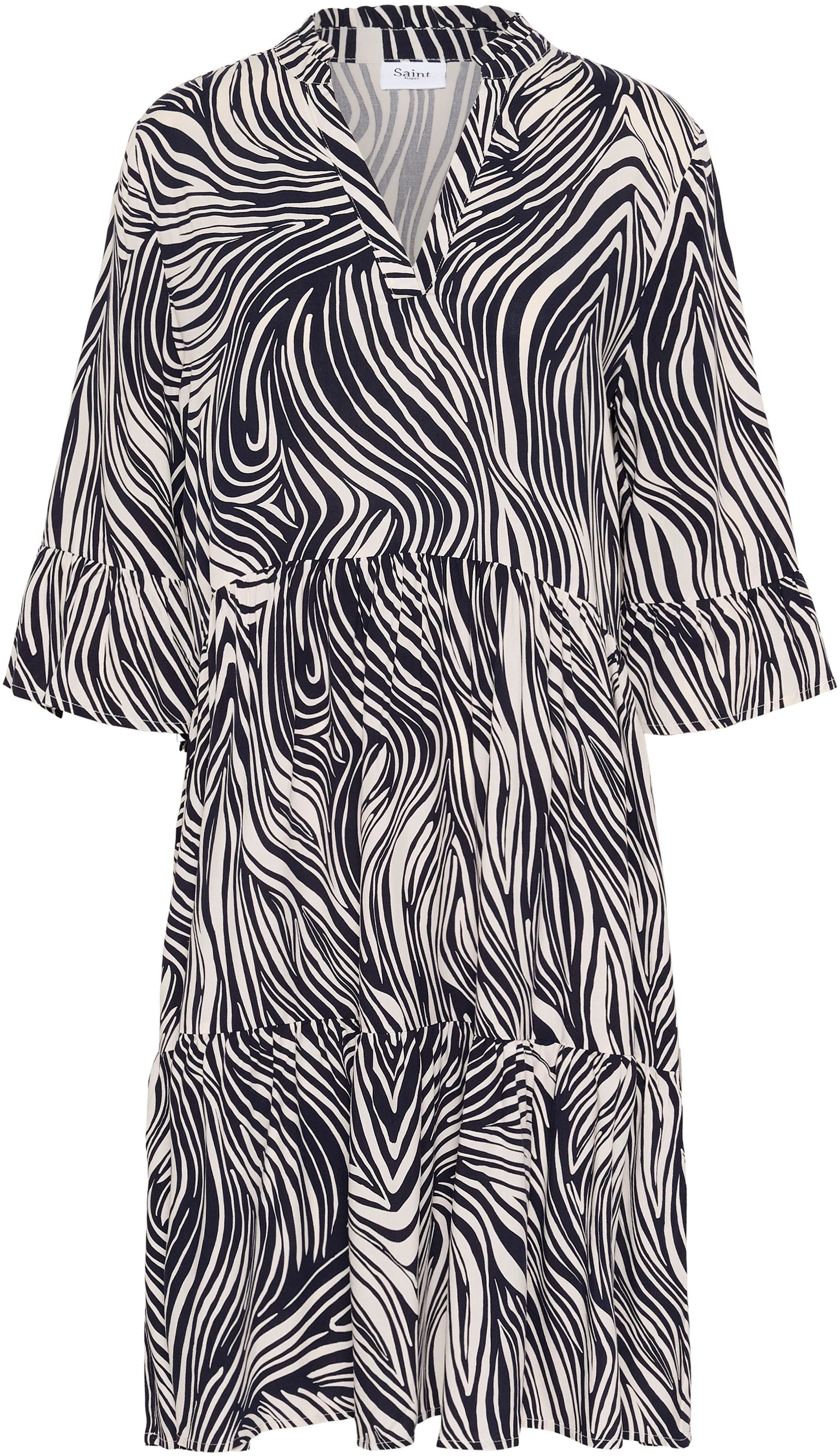 Saint Tropez Blusenkleid EdaSZ Dress Sommerkleid, Tunikakleid mit Volant un günstig online kaufen