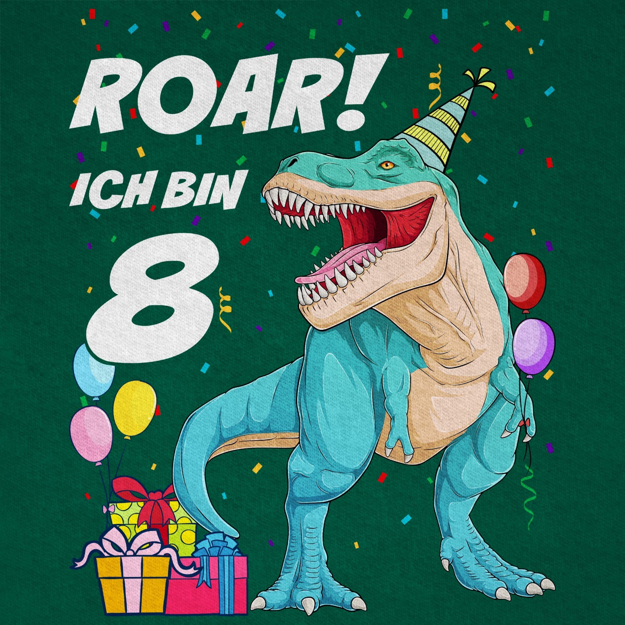 T-Rex bin Jahre 8 Shirtracer Tannengrün Geburtstag Ich 02 Dinosaurier Dino T-Shirt - 8.
