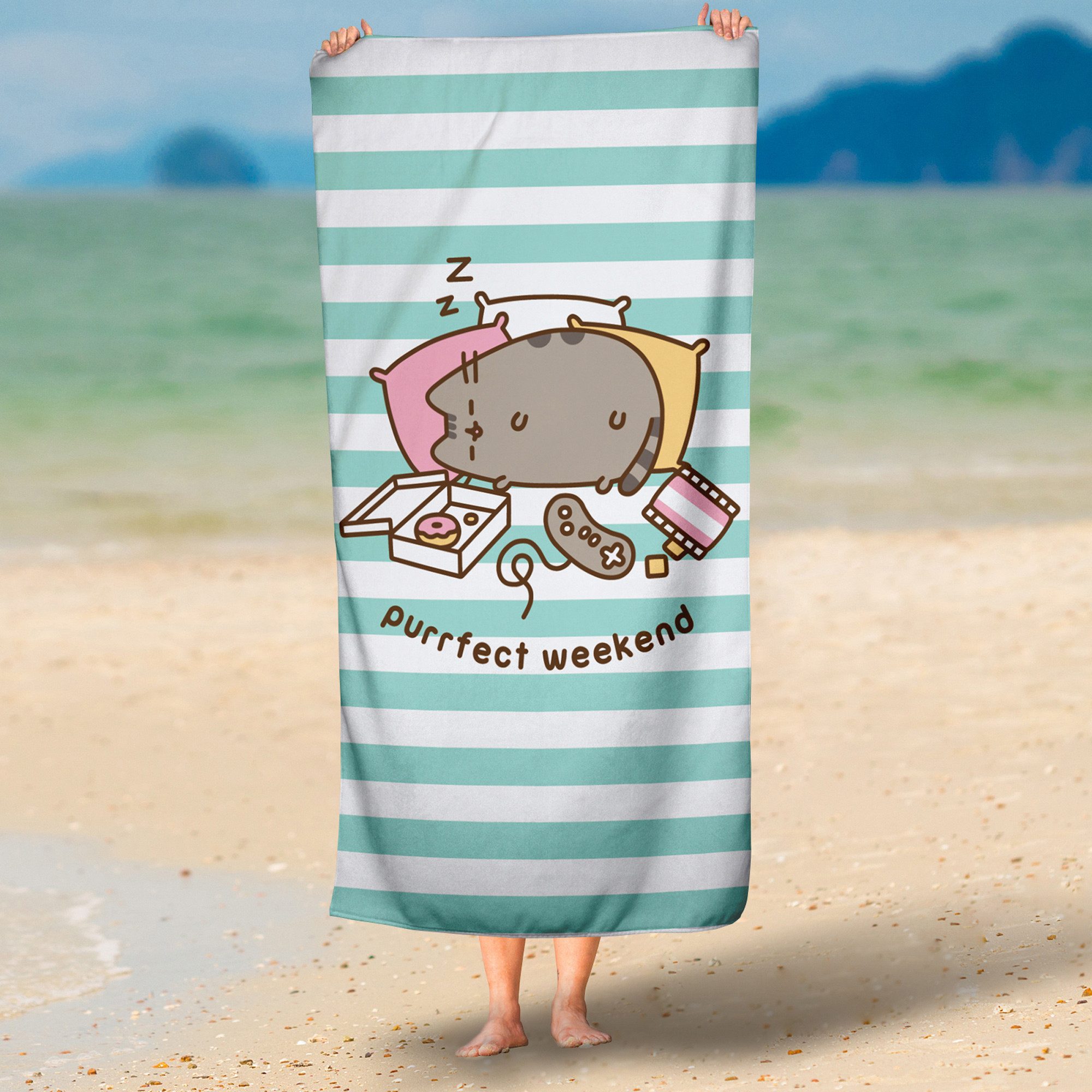 BERONAGE Strandtücher Pusheen Badetuch Purrfect Weekend günstig online kaufen