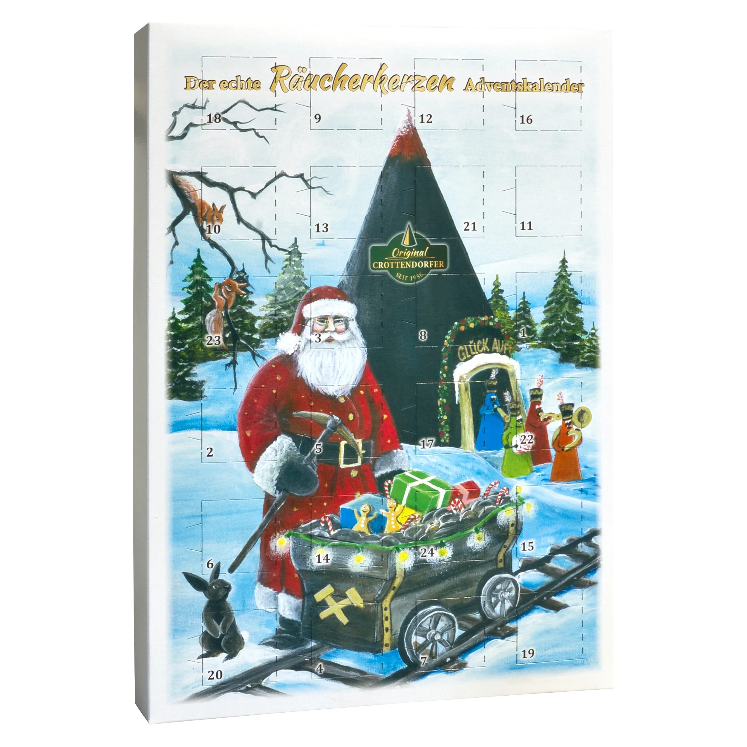 Crottendorfer Adventskalender Crottendorfer-Räucherkerzen-Adventskalender, 2025, 100% Made in Germany, Crottendorfer Räucherkerzen