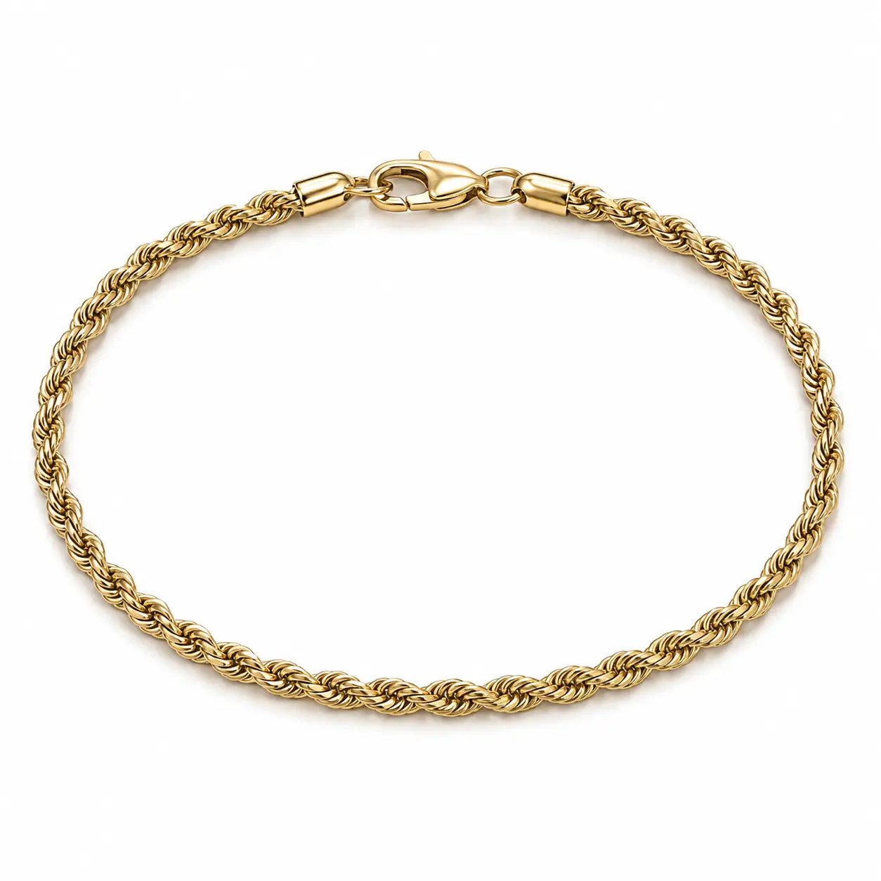 Suzan Gold Goldarmband 585 Gold Rope Twist Kordelarmband 19cm, Zeitloses Design, vielseitig kombinierbar, ideal als Geschenk