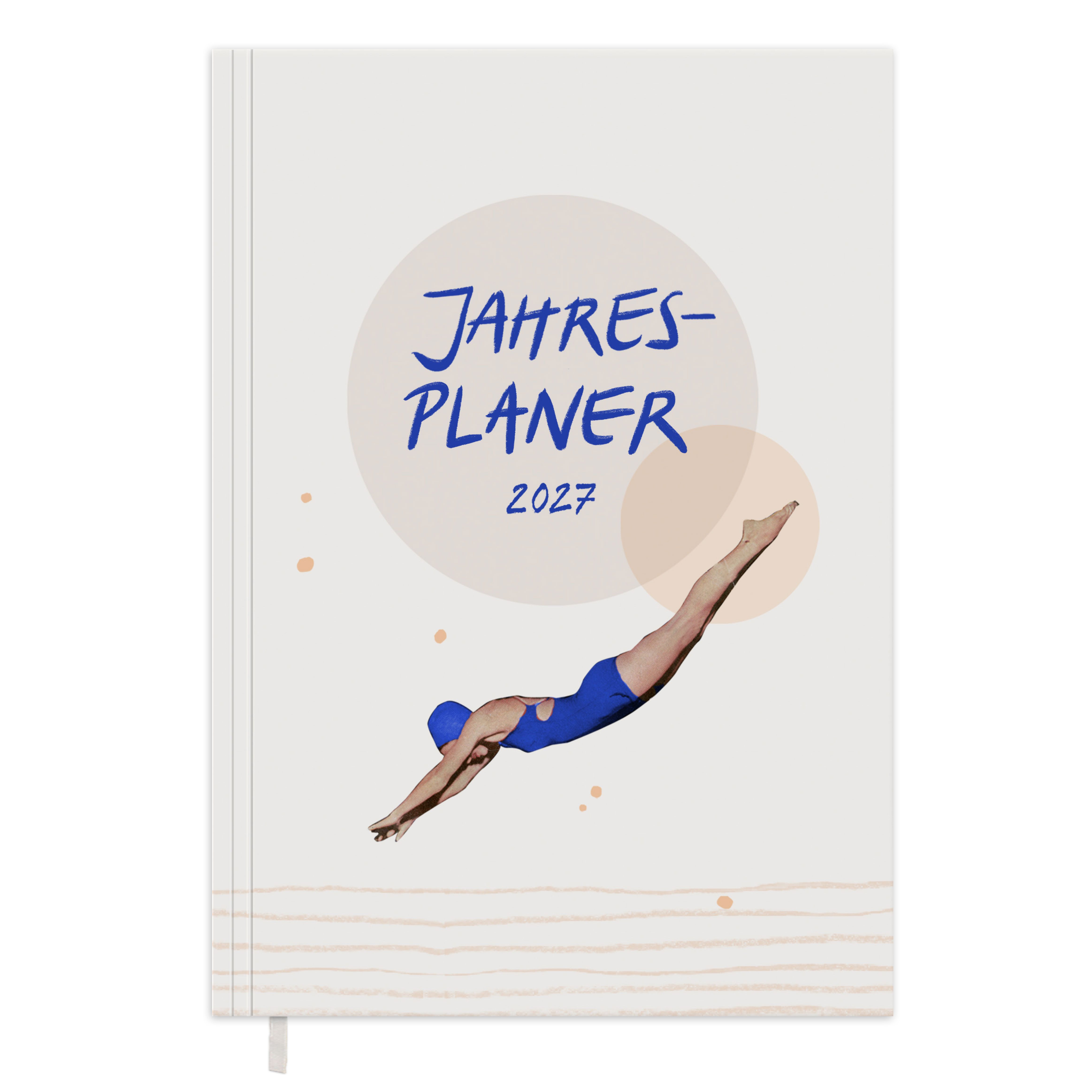 Eine der Guten Verlag Terminkalender Terminplaner 2027 - A5, creme weiß, 1 Doppelseite / Woche, 144 S. FSC-Papier, Softcover, klimaneutral