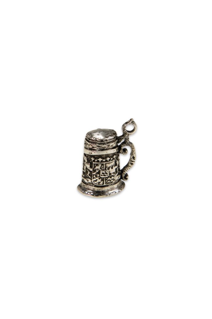 Alpenflüstern Trachtenweste Ansteck-Pin - BIERKRUG - silber antik, antik gold
