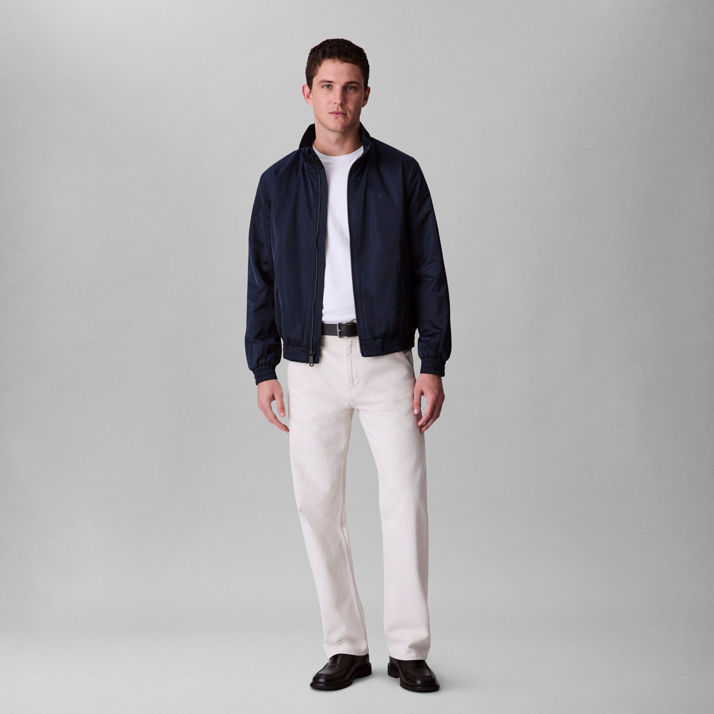 Calvin Klein Jeans Bomberjacke LS PADDED HARRINGTON JACKET Mit Rundhalsausschnitt mit Stehkragen