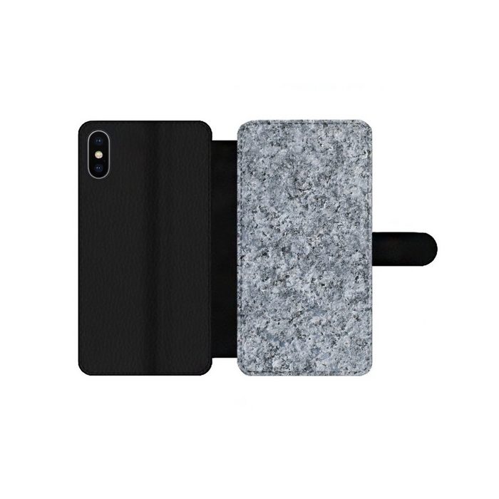 MuchoWow Handyhülle Granit - Stein - Muster - Design - Grau Handyhülle Telefonhülle Apple iPhone Xs Max