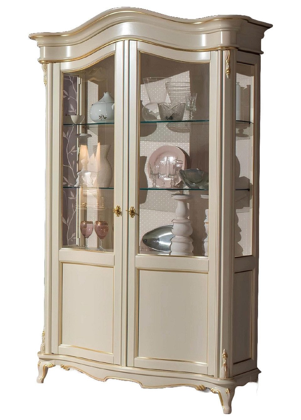 Xlmoebel Vitrine Luxuriöser Schrank mit Glasdesign, Teil der italienischen (1-St., Vitrine) Hergestellt in Europa
