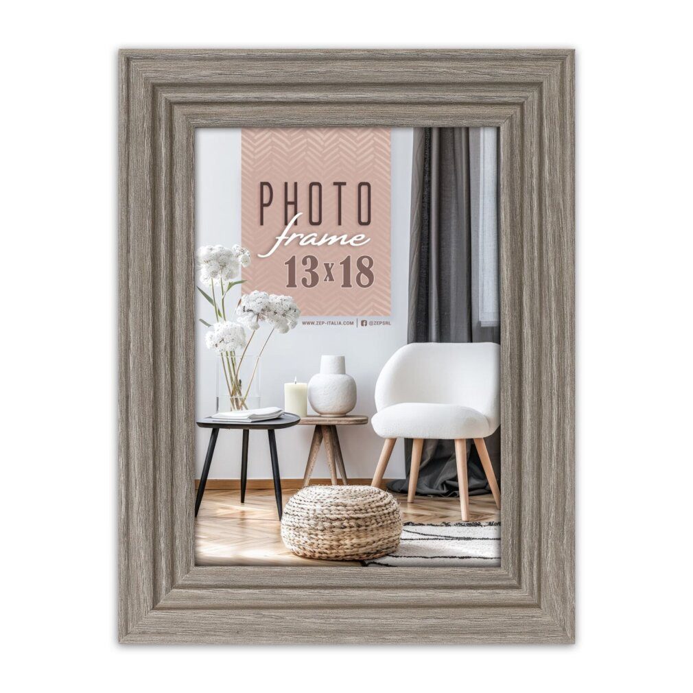 ZEP Rahmen Munich Grey 13x18 Holz Rahmen AA657G