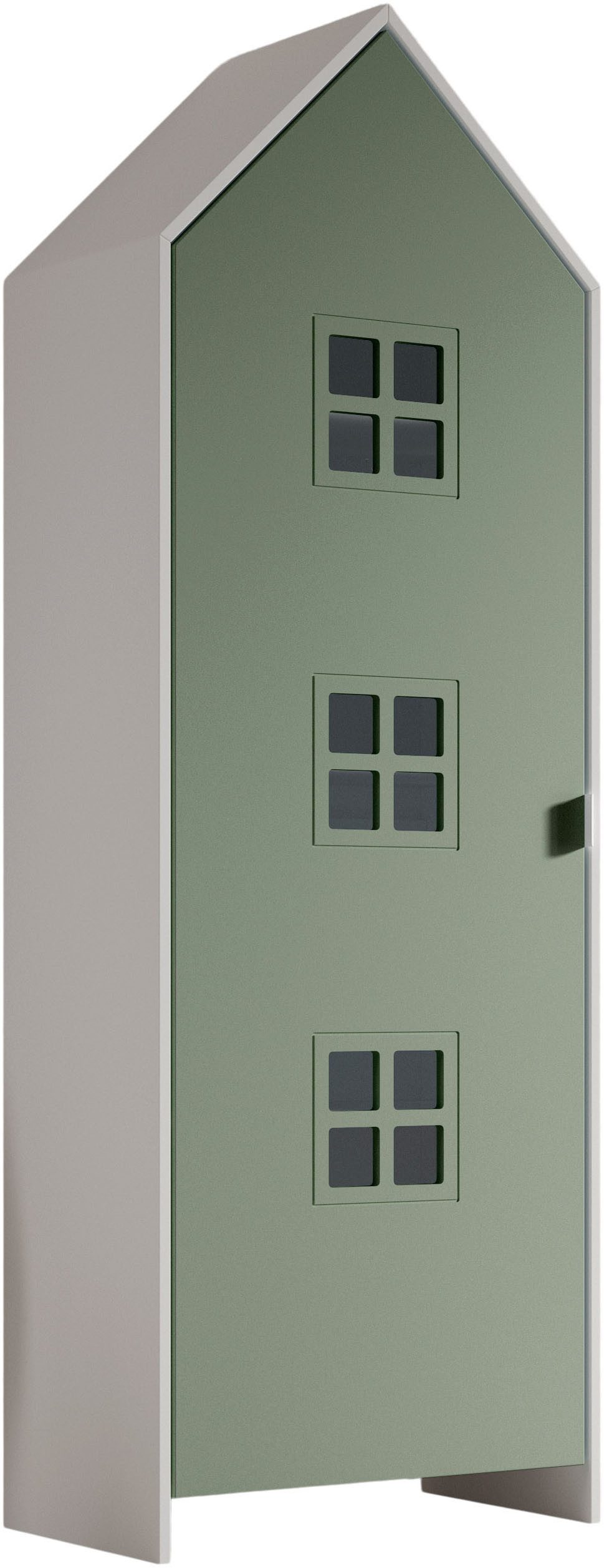 Weiß/Grün lackiert