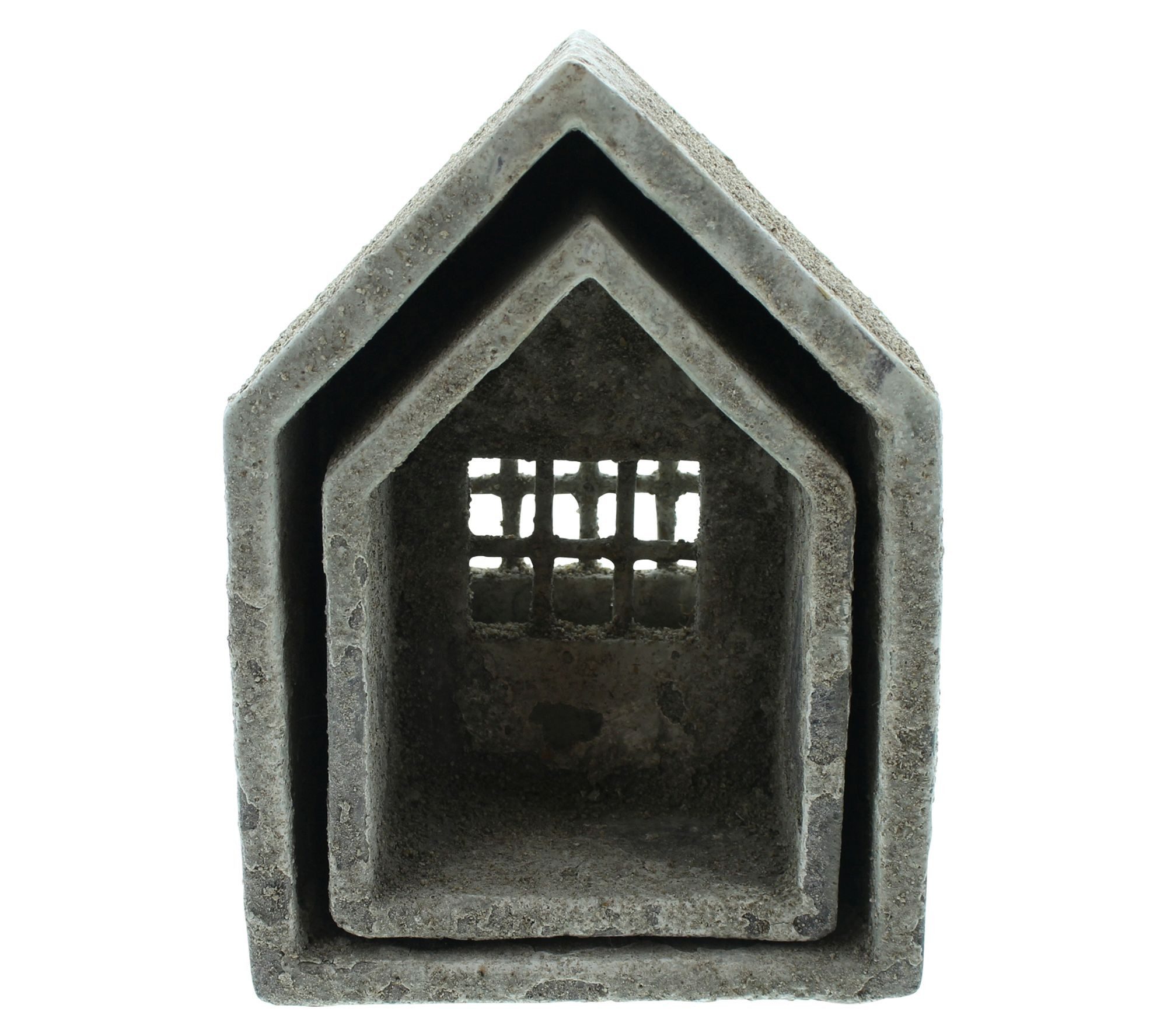 Frank Flechtwaren Dekofigur, Haus Beton-Style 2er Set