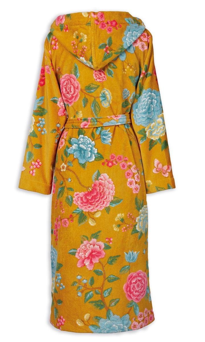 PiP Studio Bademantel Good Evening Bathrobe Yellow Xl Gelb 100% Cotton, terry velour, 3, Bademantel Damen und Herren Morgenmantel Frottee
