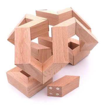 Philos Spiel, Geschicklichkeitsspiel MATH MAKER - kreatives Bauen mit Holzbausteinen, Holzspiel
