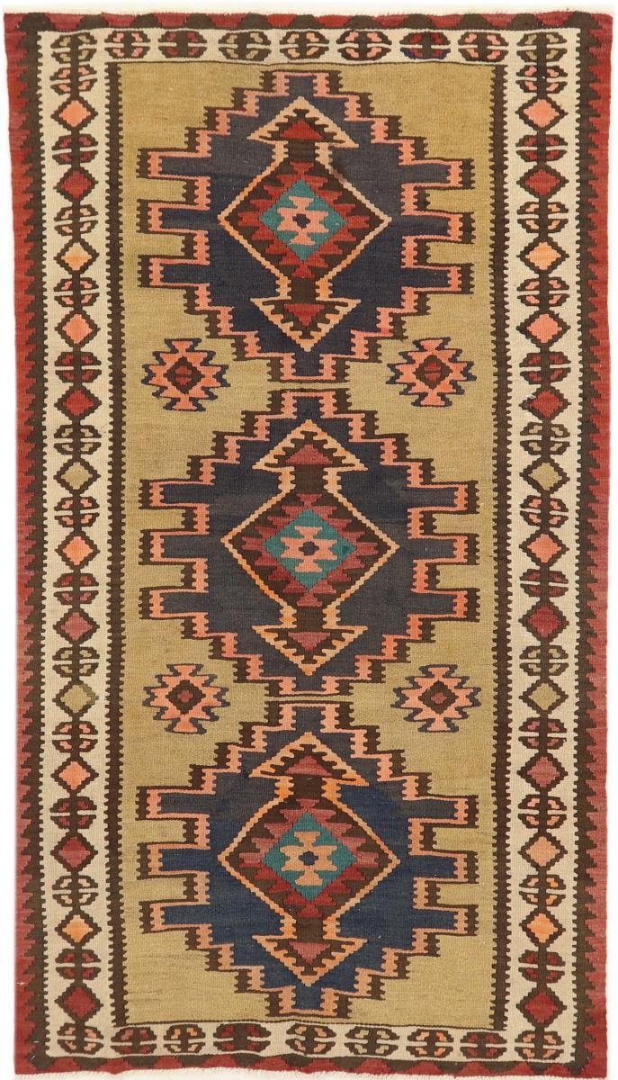 Orientteppich Kelim Fars Azerbaijan Antik 145x261 Handgewebter Orientteppich, Nain Trading, rechteckig, Höhe: 4 mm