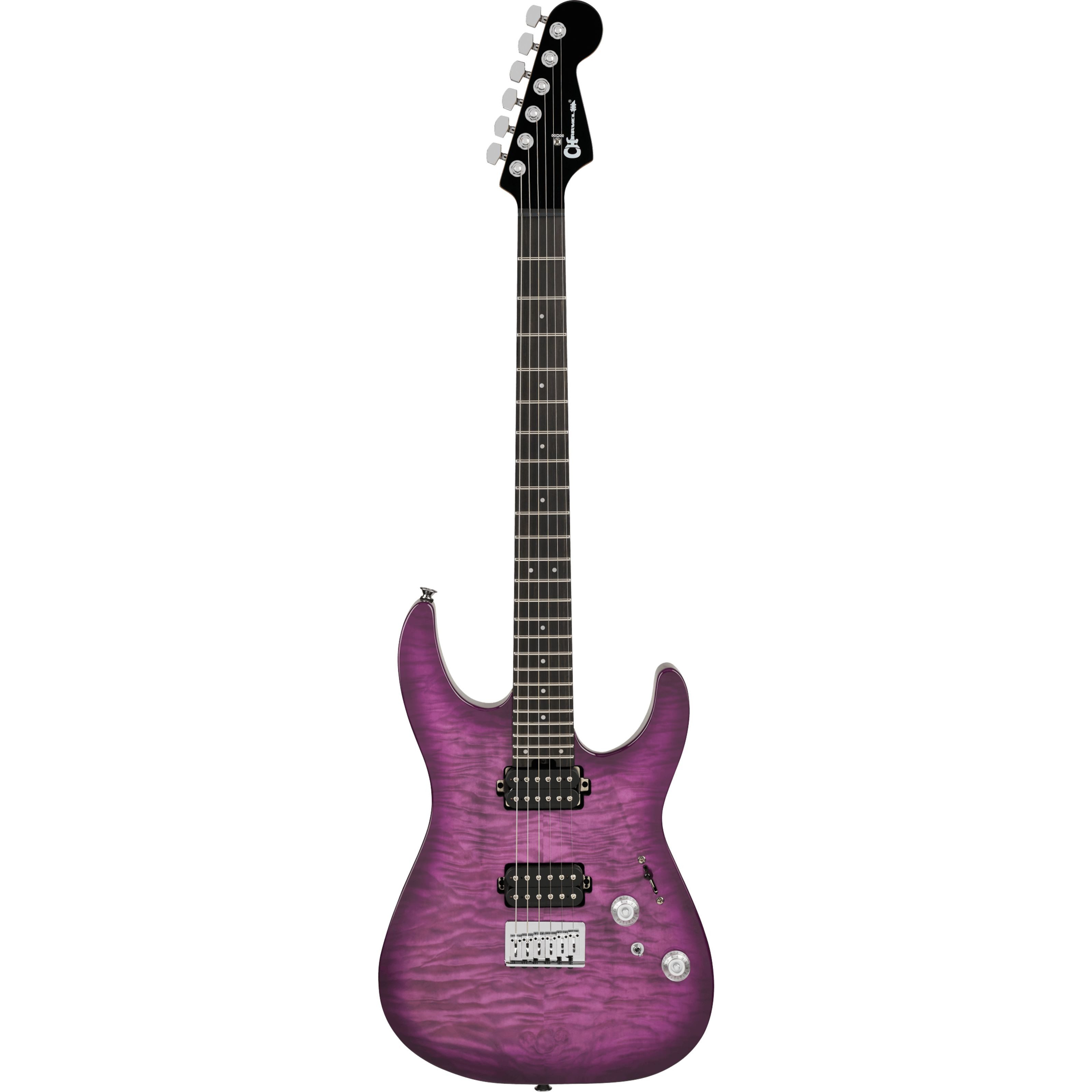 Charvel E-Gitarre, E-Gitarren, ST-Modelle, Pro-Mod Plus DK24 HH HT E QM Violet Radiance - E-Gitarre
