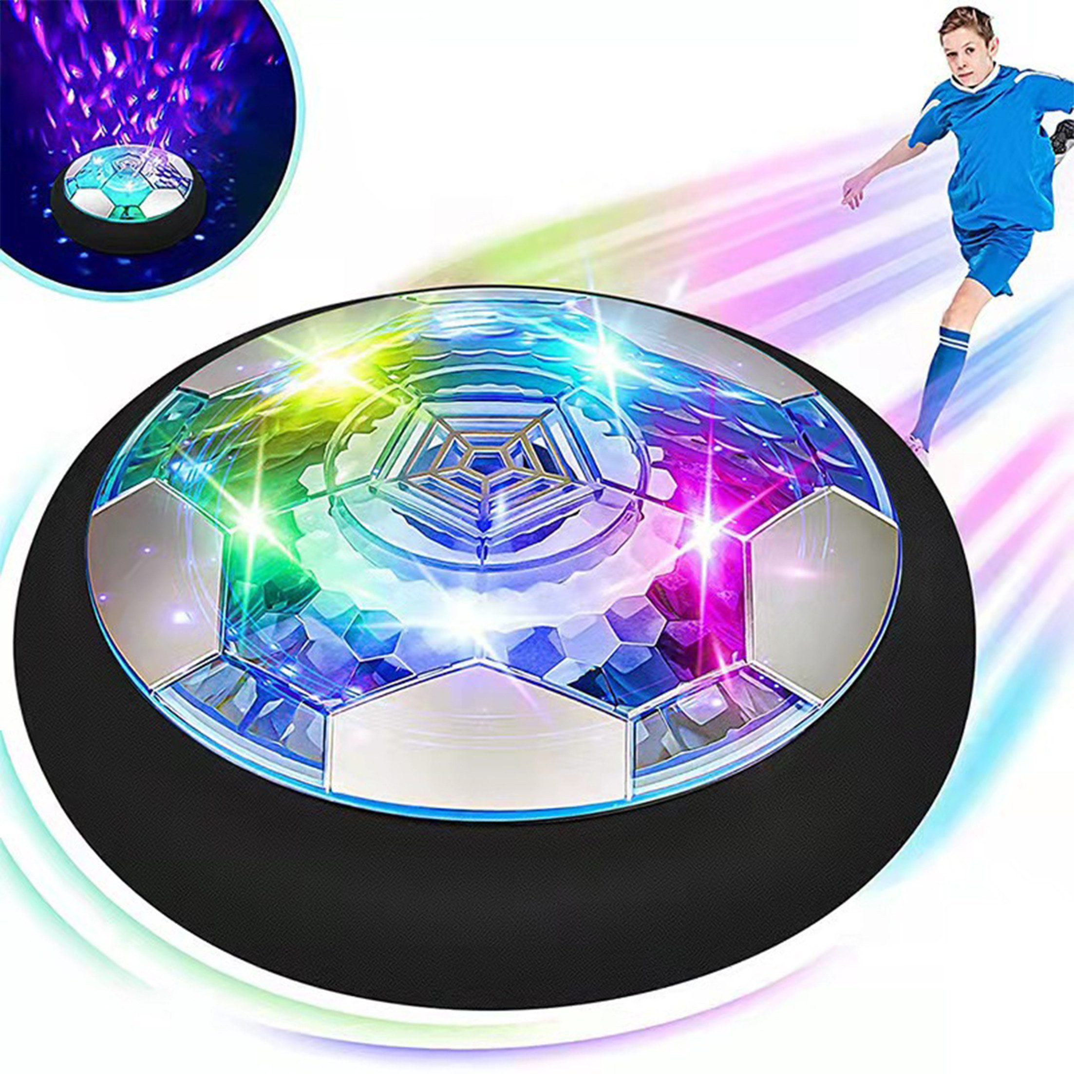 Spielball Wiederaufladbarer Hoverball mit LED Sternenhimmel Projektion