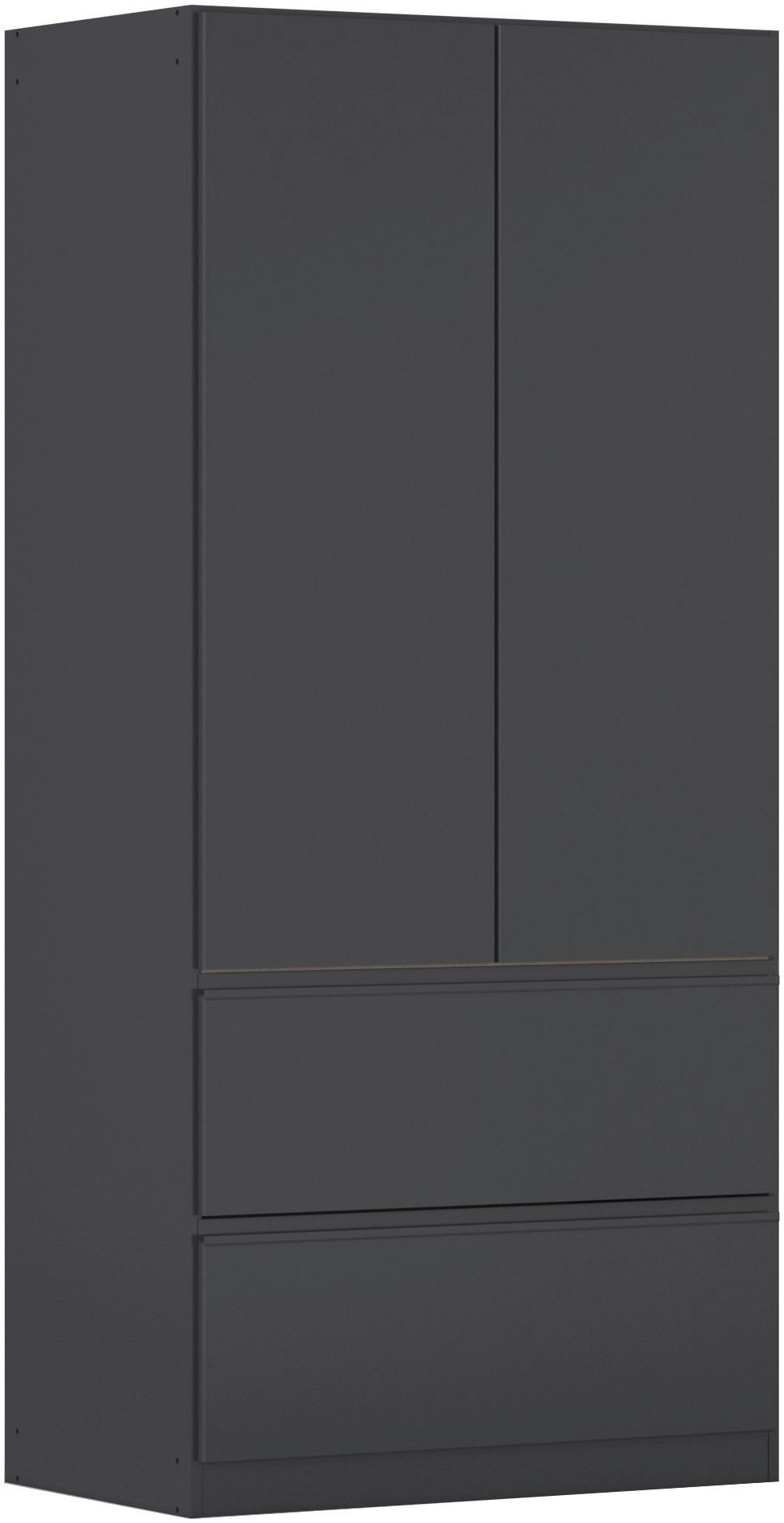 rauch Drehtürenschrank Kleiderschrank Schrank Garderobe COSTA in den Breiten 91/136/181 cm (in 3 Ausstattungen BASIC/CLASSIC/PREMIUM) viel Platz, grifflose Front und Push-to-Open Funktion MADE IN GERMANY
