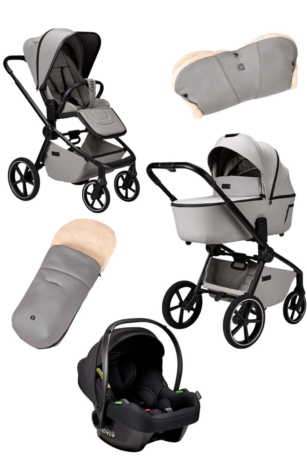 Moon Kombi-Kinderwagen Resea 2.0 Kinderwagen Cozy Spring Set mit Cosmo 2.0