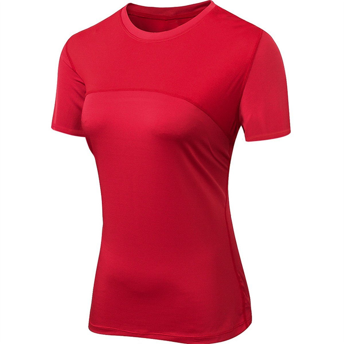 carefully selected Seamless Shirt Feuchtigkeitsableitendes Performance-Yoga-Kurzarmoberteil für Damen Rot
