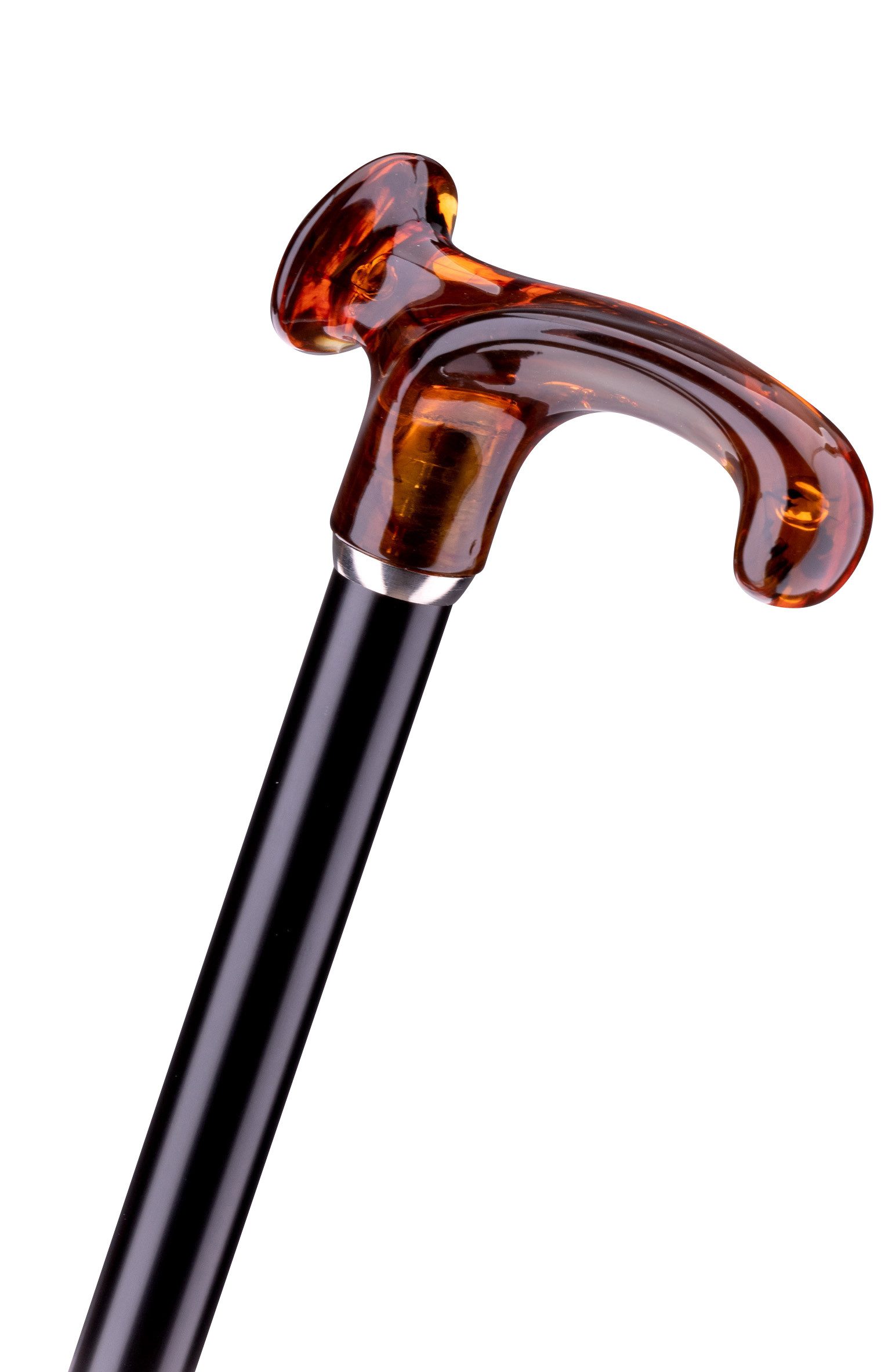 Stockshop Gehstock Gehstock Relax OSTSEE GOLD, anatomischer Griff Bernstein- Optik, Metal