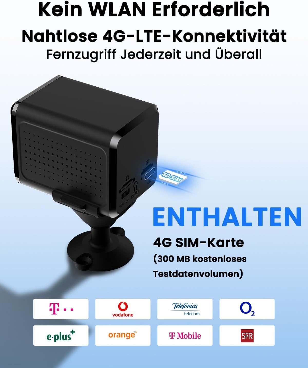 SpionProfi Überwachungskamera 4G LTE Mini Kamera mit Solarpanel Video Überwachung 160° Sicherheit (Außenbereich, 1-tlg., 4G LTE Solar Mini Kamera Cam mit Nachtsicht & Bewegungsmelder)