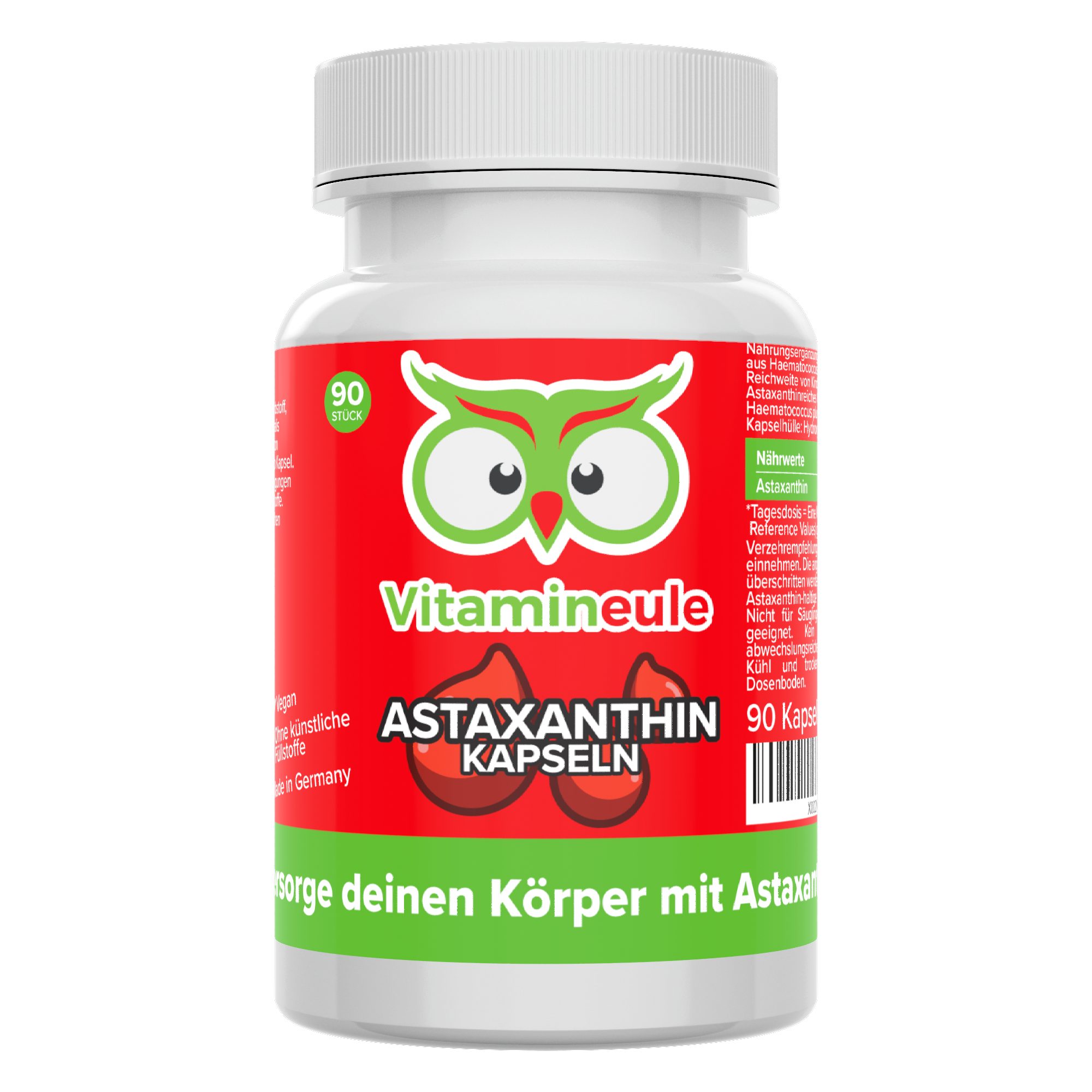 Vitamineule Astaxanthin Kapseln - 8 mg hochdosiert - Kapseln, 31 g