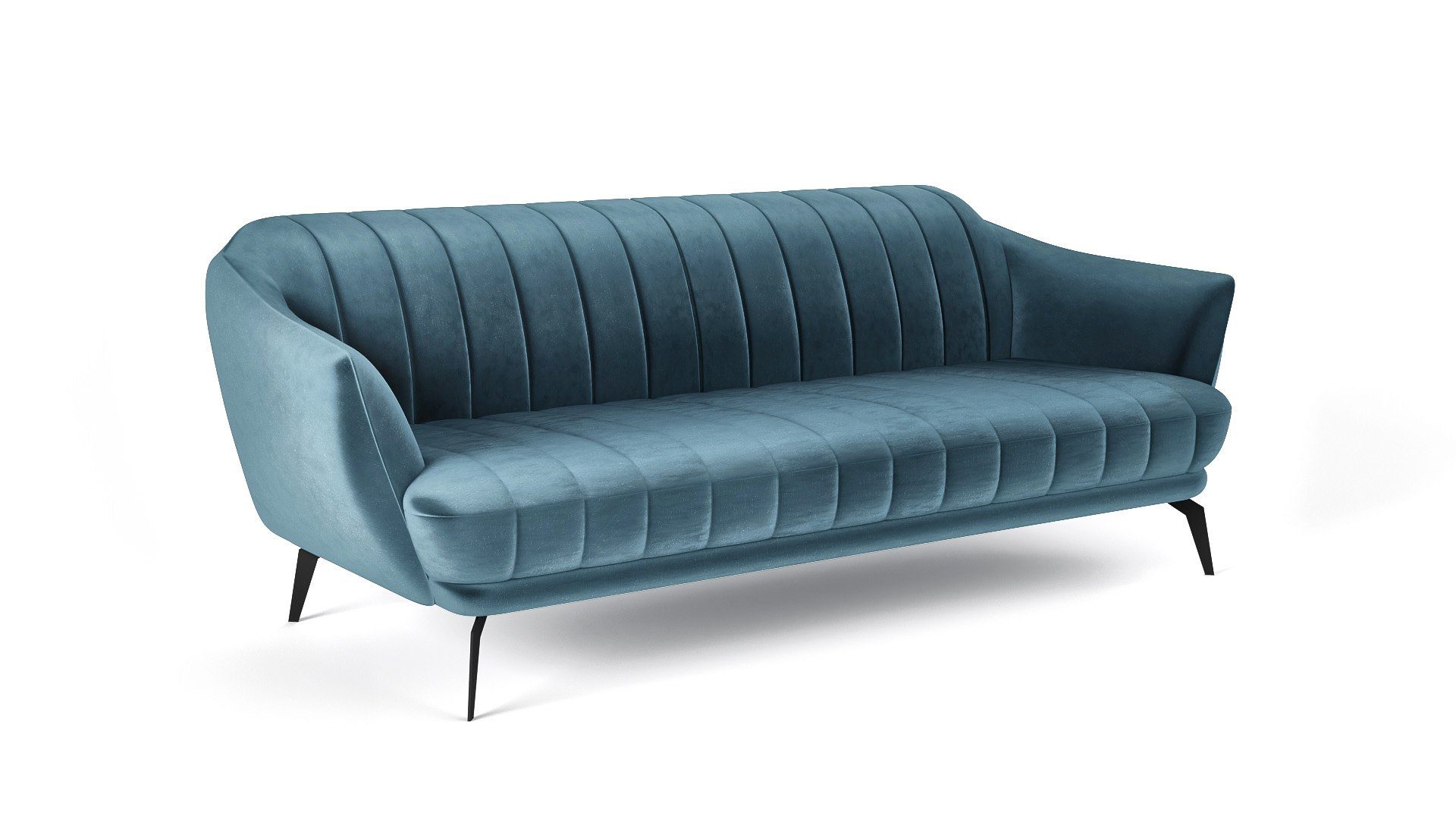 Blau Sofa 3 - Ausklappbares - Sofa Elegantes Modernes - Sofa Sofa 3-Sitzer Dreisitzer Siblo Fore 3-Sitzer