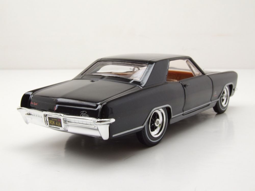 Maisto® Modellauto Buick Riviera 1965 schwarz, Maßstab 1:24