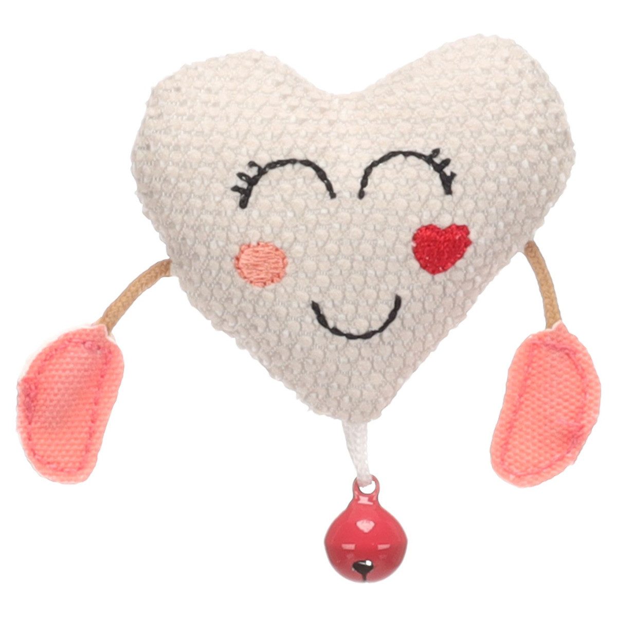 Flamingo Tierkuscheltier Katzenspielzeug Lovu Herz beige