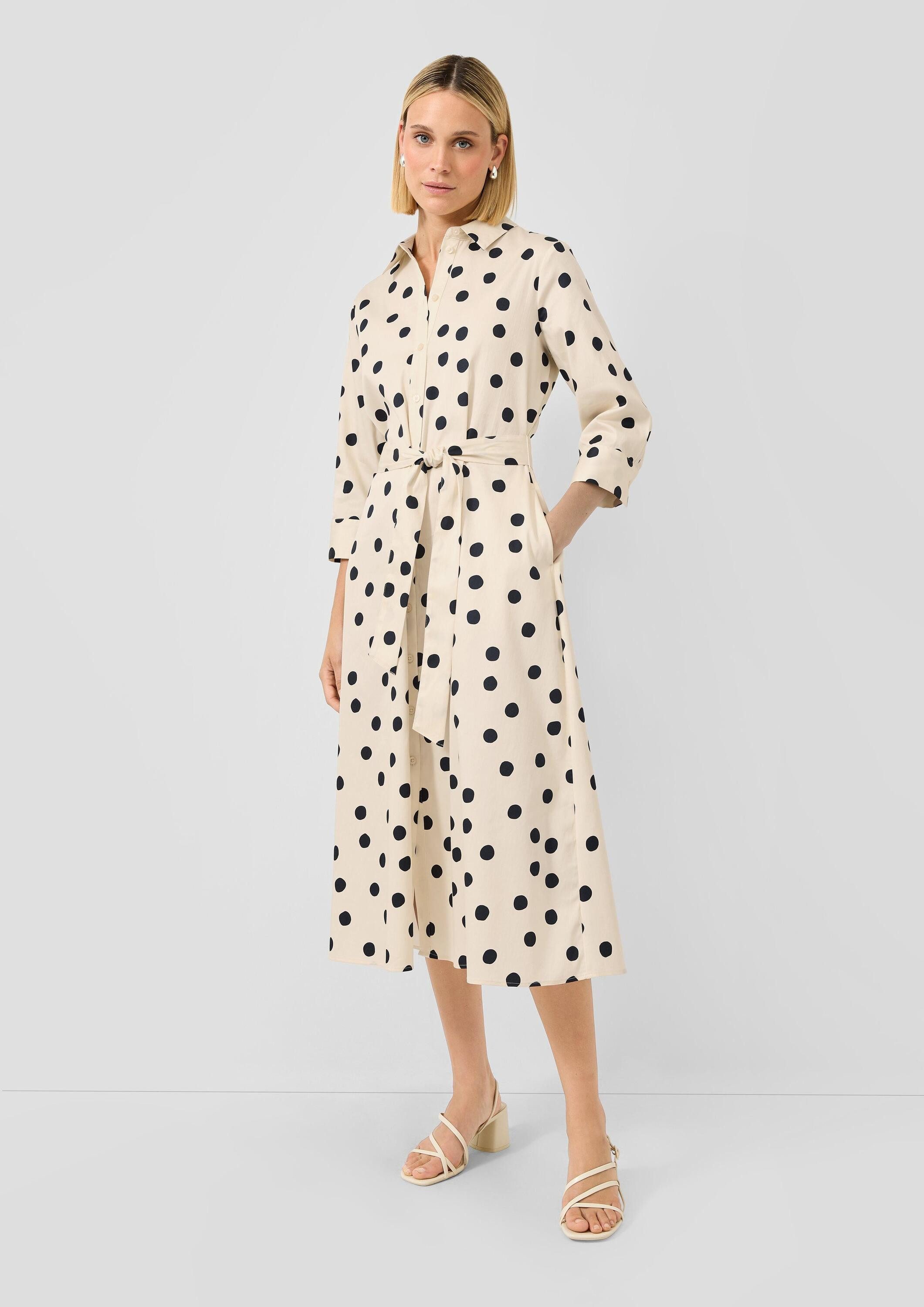 s.Oliver Midikleid Kleid Elastisches Baumwollkleid mit Viskosefutter