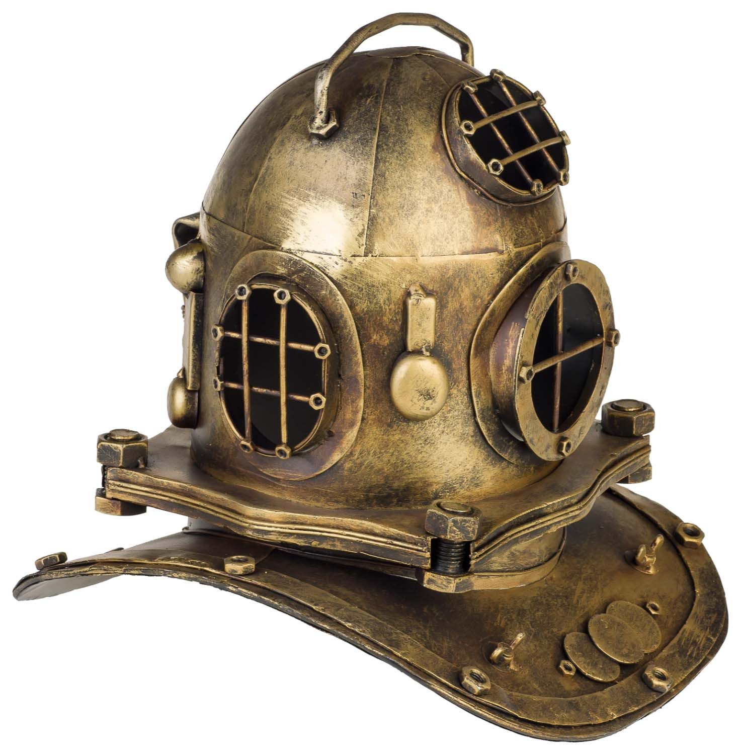 Dekoobjekt Taucherhelm Marine 32cm Tiefsee Taucherglocke Dekoration Helm Antik-St