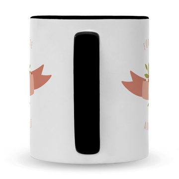 GRAVURZEILE Tasse mit Spruch Für die beste Mama, Keramik, Farbe: Schwarz & Weiß