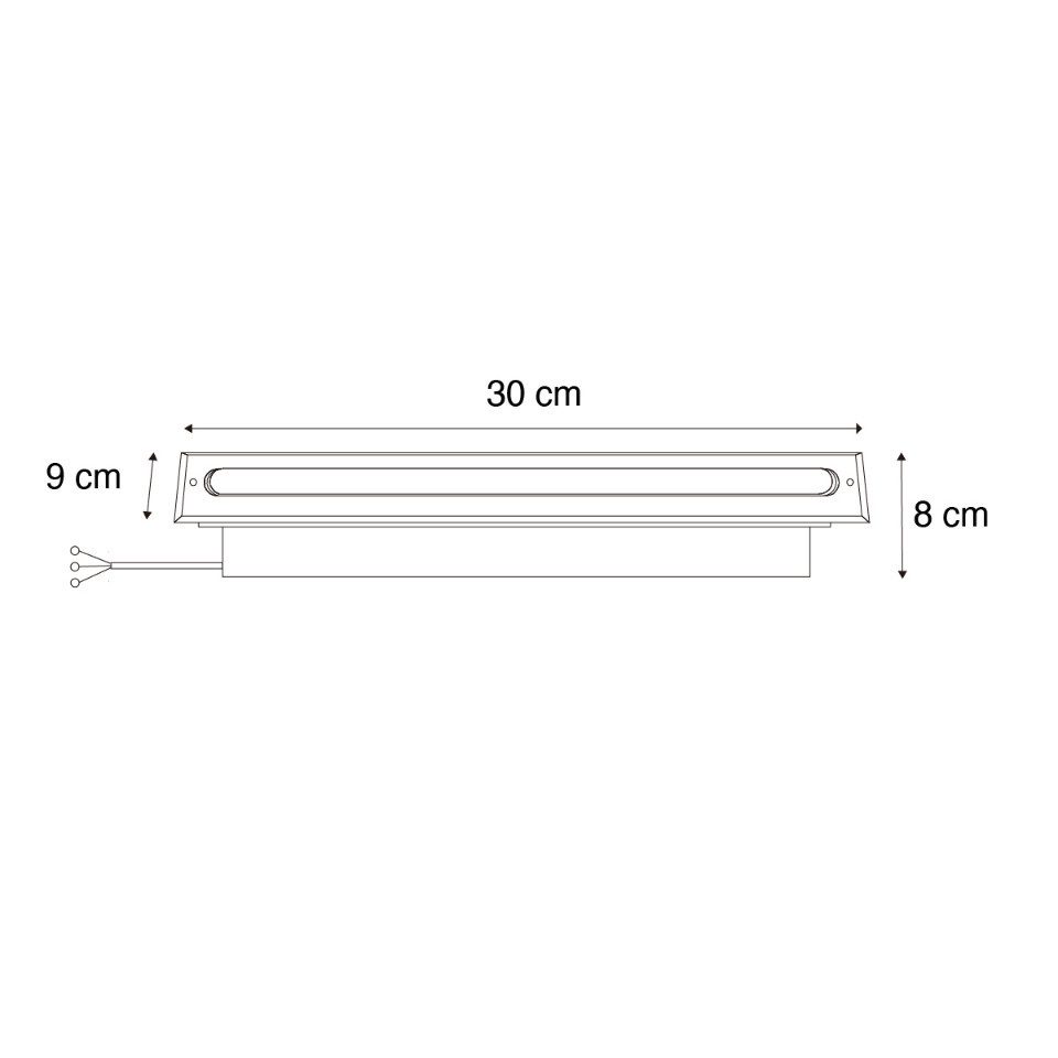 Qazqa LED Einbaustrahler 106890, LED fest integriert, Extra-Warmweiß, QAZQA Außen Einbau­leuchte, integrated, Stahl, Aluminium, Modern