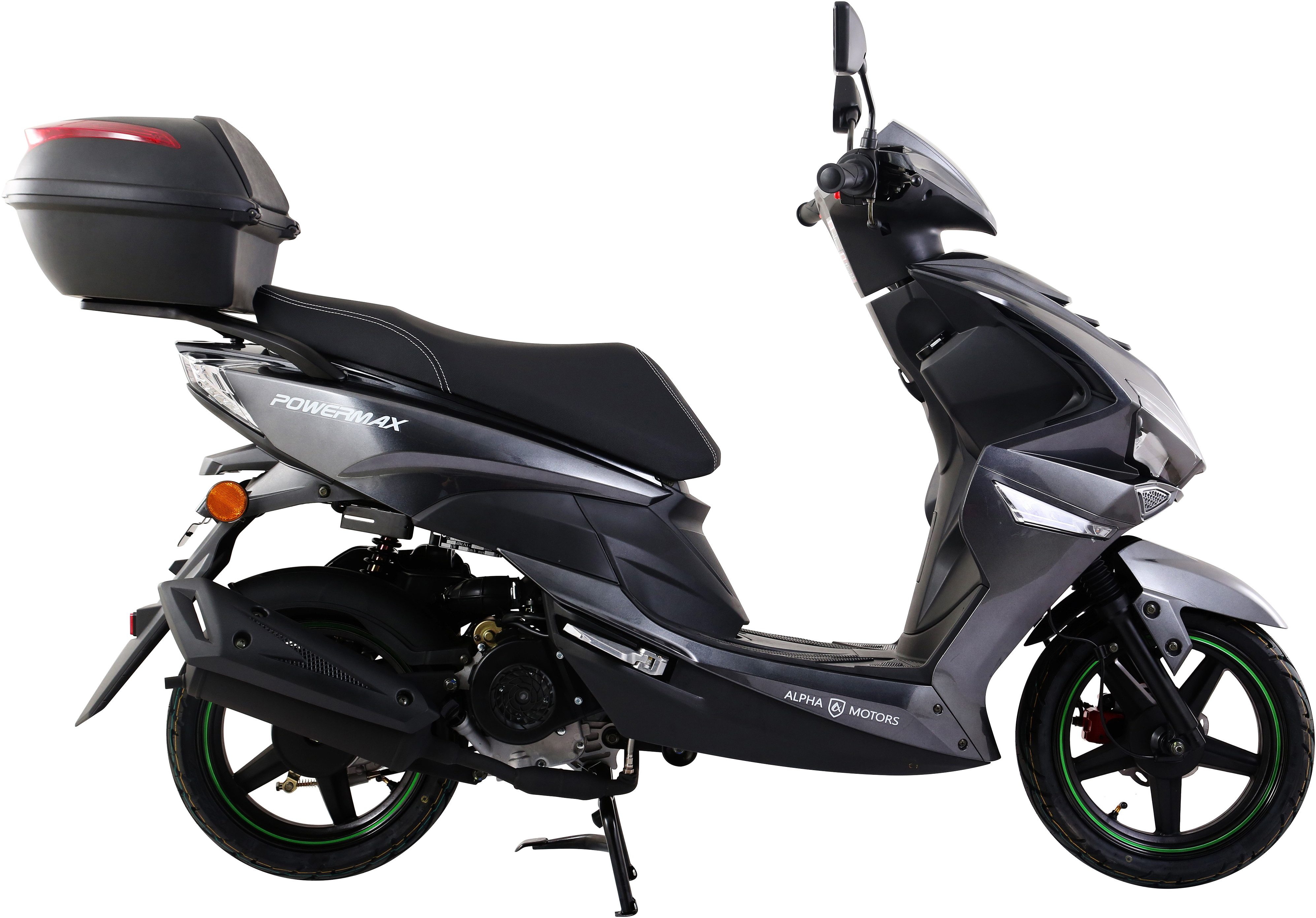 Alpha Motors Motorroller Powermax 50 ccm 45 kmh EURO 5 (mit/ohne Topcase), 50 ccm, 45 km/h, Euro 5
