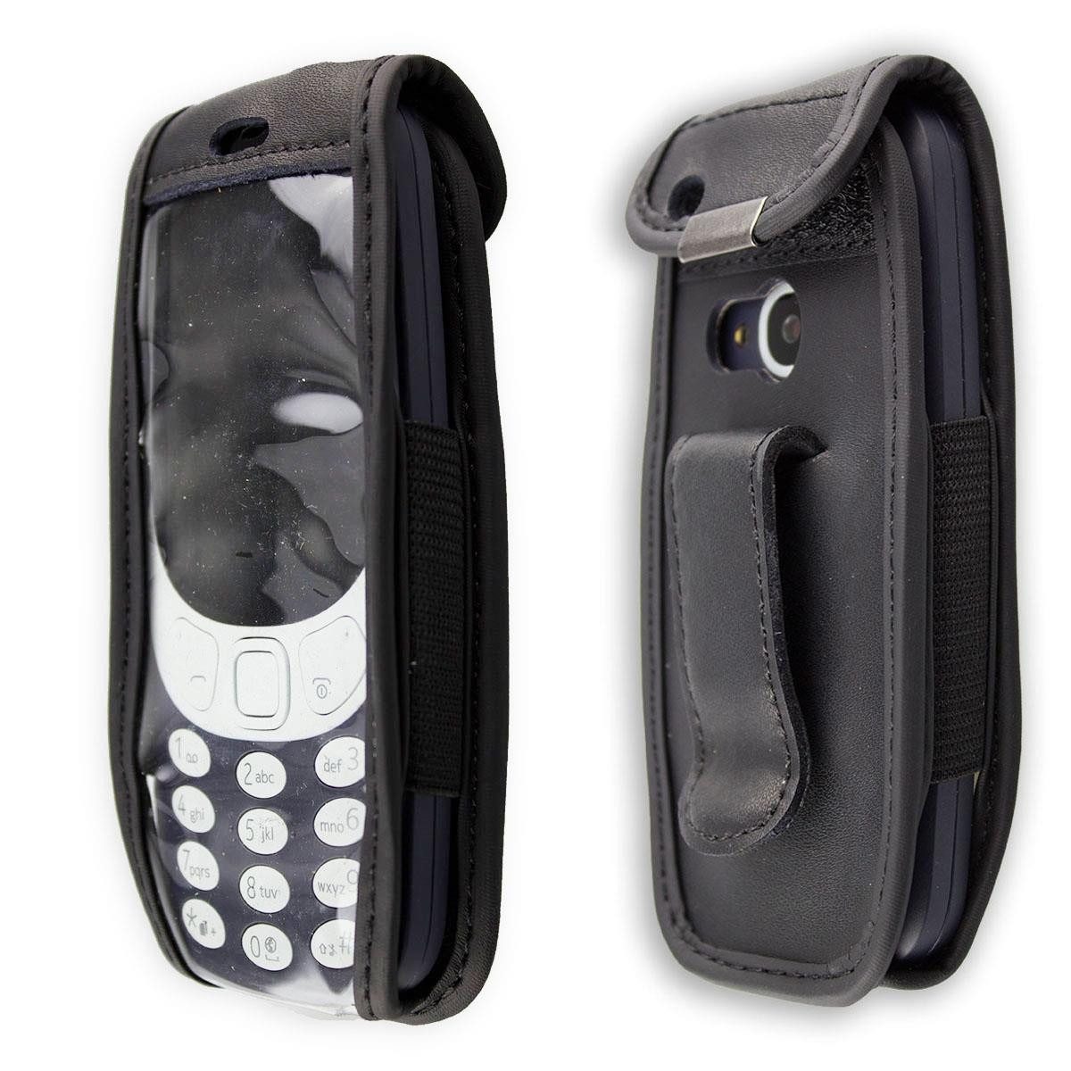 caseroxx Handytasche caseroxx Handytasche mit Gürtelclip für Nokia 3310 2G, schwarz (Einzelartikel, 1-tlg., Ledertasche mit Gürtelclip)