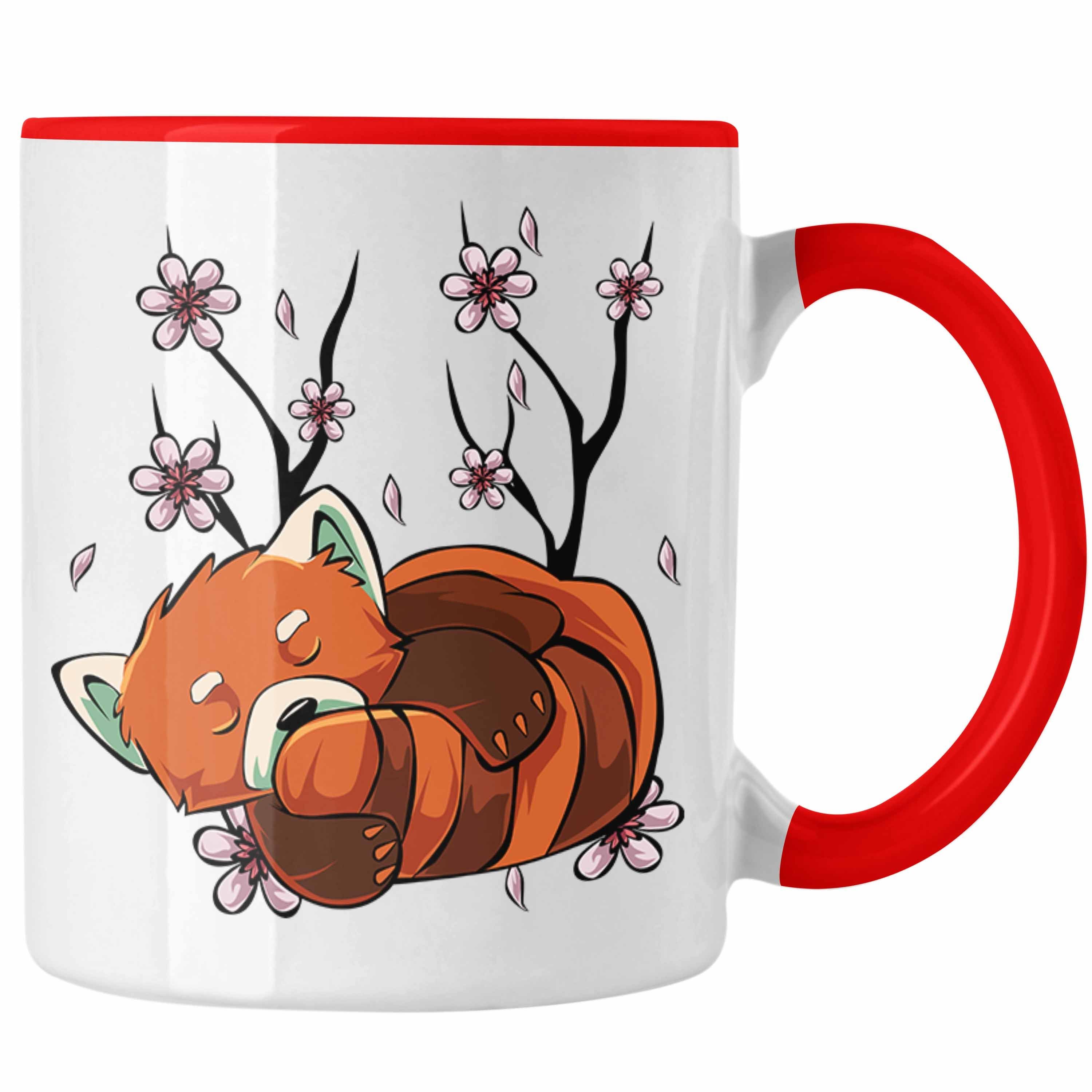 Trendation Tasse Lustige Roter Panda Tasse - Ein süßes Geschenk für Panda-Liebhaber