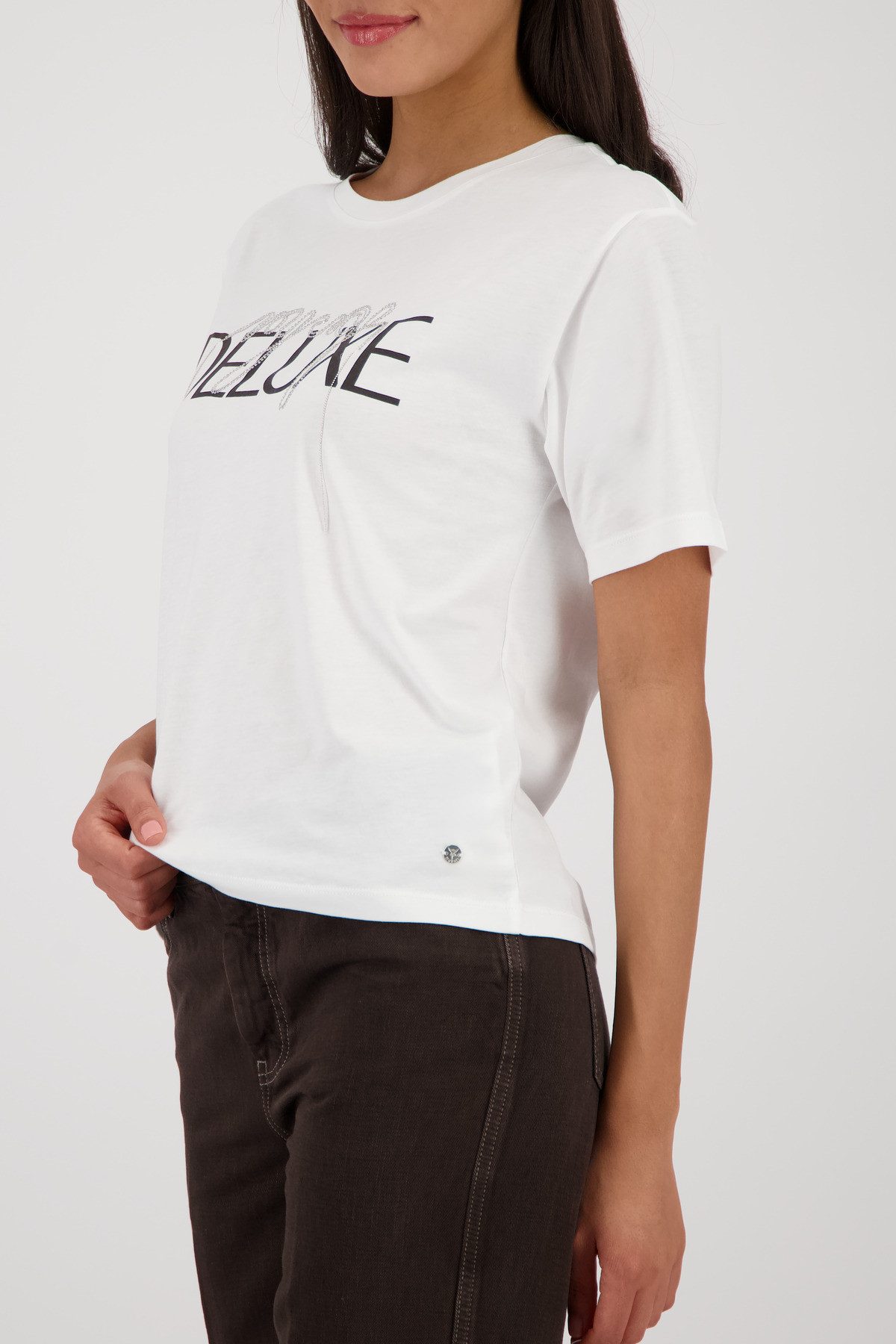 Monari T-Shirt Shirt Schrift Regular fit mit Schmuckdetails günstig online kaufen