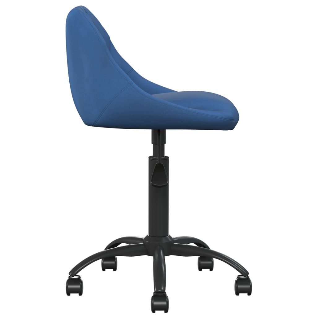 vidaXL Bürostuhl Bürostuhl Blau Samt (1 St)