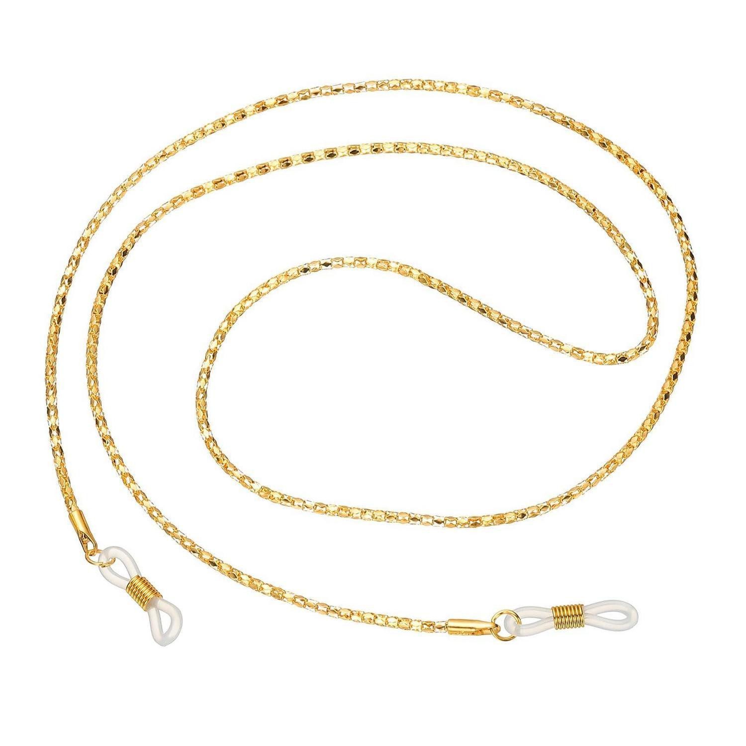 LuxusKollektion Brillenkette Brillenkette Gold 70cm mit Perlen Kette Umhang