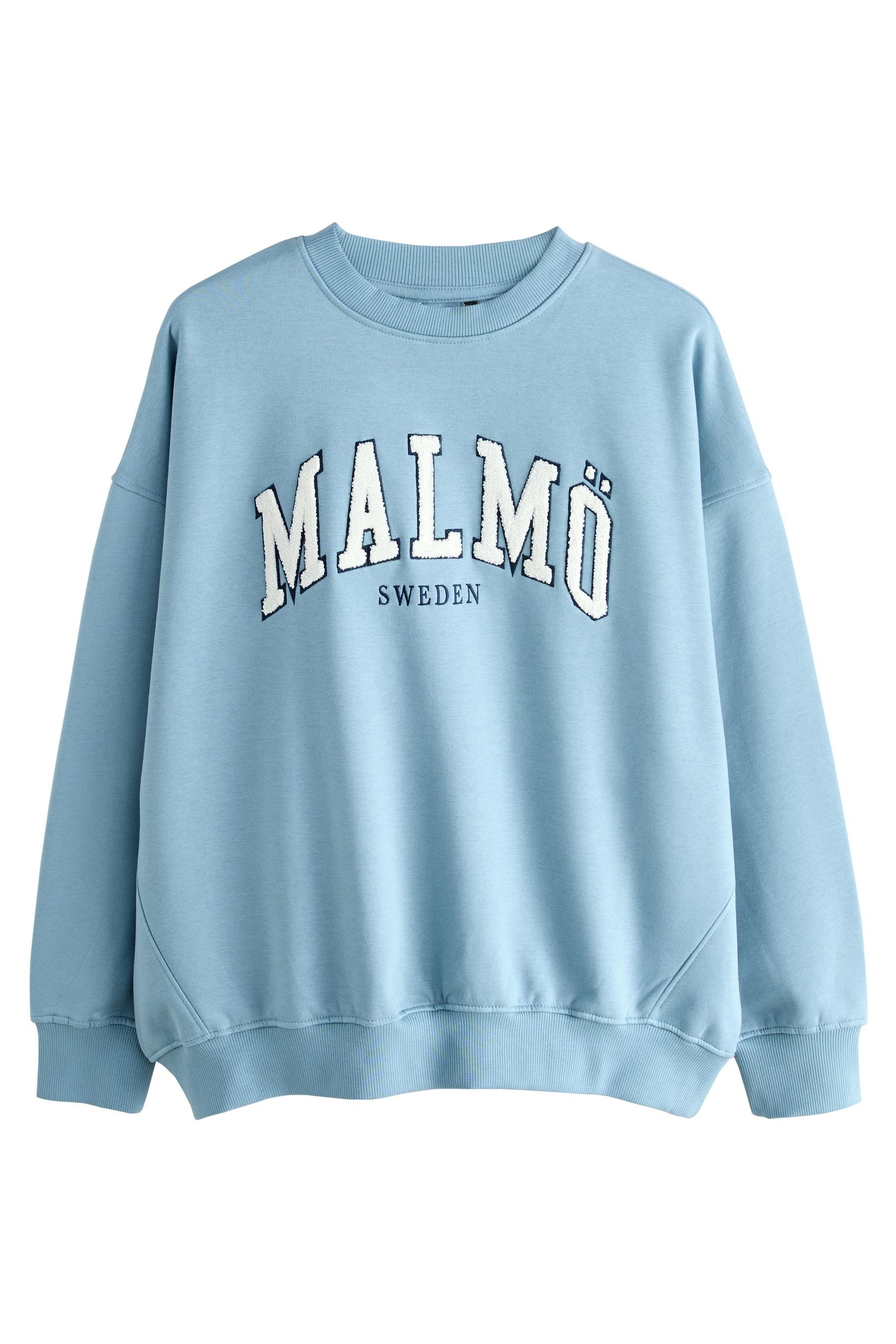 Next Sweater Relaxed Fit Boucle-Sweatshirt mit Grafikprint (1-tlg) günstig online kaufen