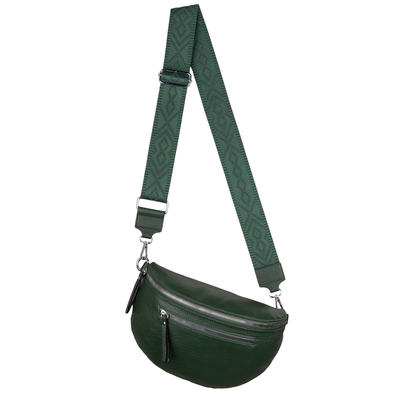 EAAKIE Gürteltasche Bauchtasche Umhängetasche Crossbody-Bag Kunstleder Italy-Design, als Schultertasche, CrossOver, Umhängetasche tragbar