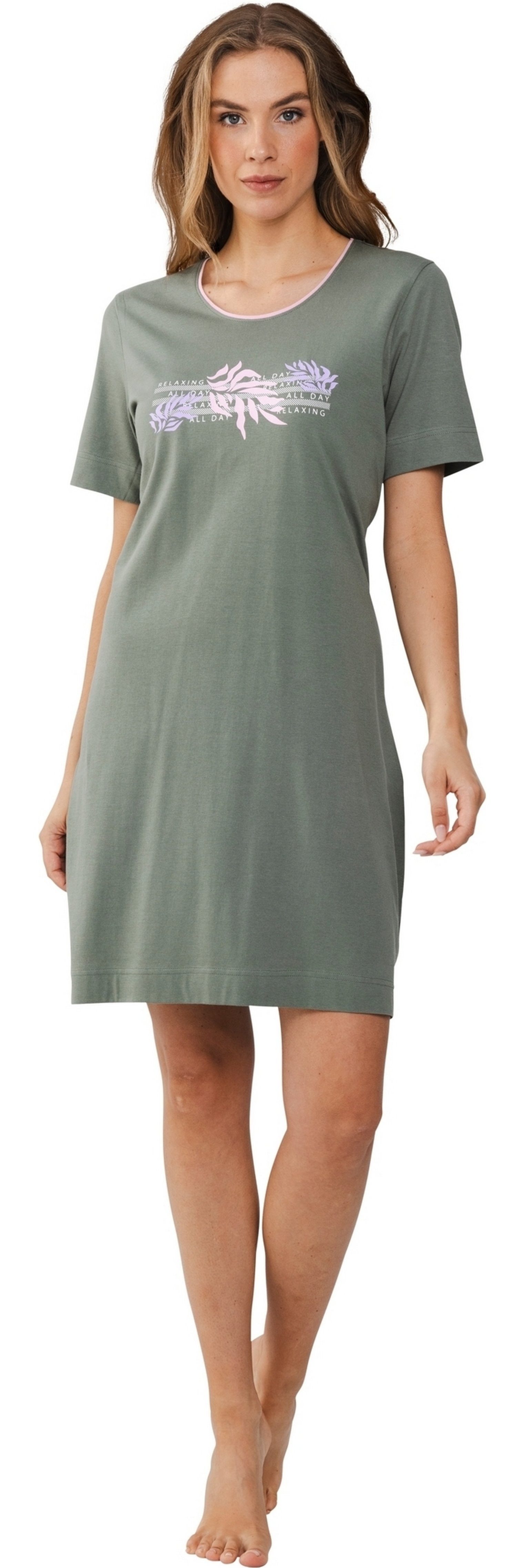 Pastunette Nachthemd Dsamen Schlafshirt mit kurzem Arm (1-tlg) Baumwolle günstig online kaufen