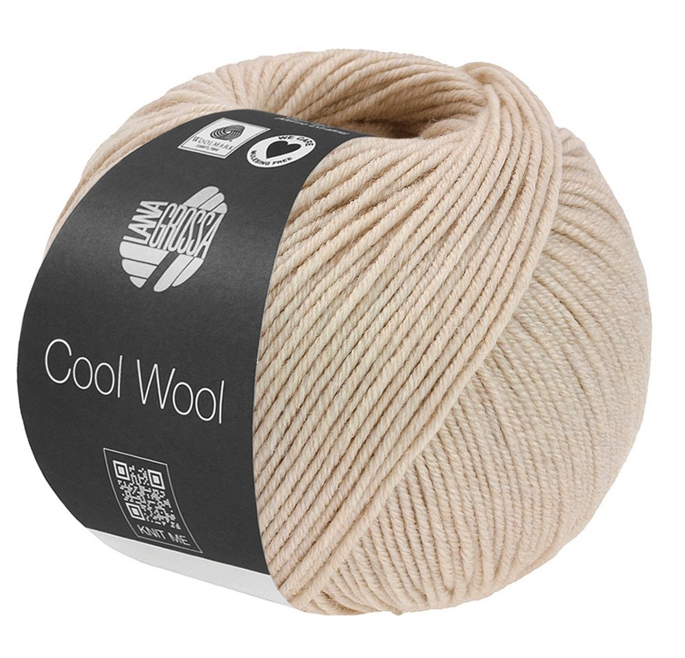 LANA GROSSA COOL WOOL MÉLANGE (We Care) Extrafeine Merinowolle Häkelwolle, 160 m (Extrafeine Merinowolle für feine Strickprojekte, Mélange-Look für ausdrucksstarke Strickprojekte), 50 g