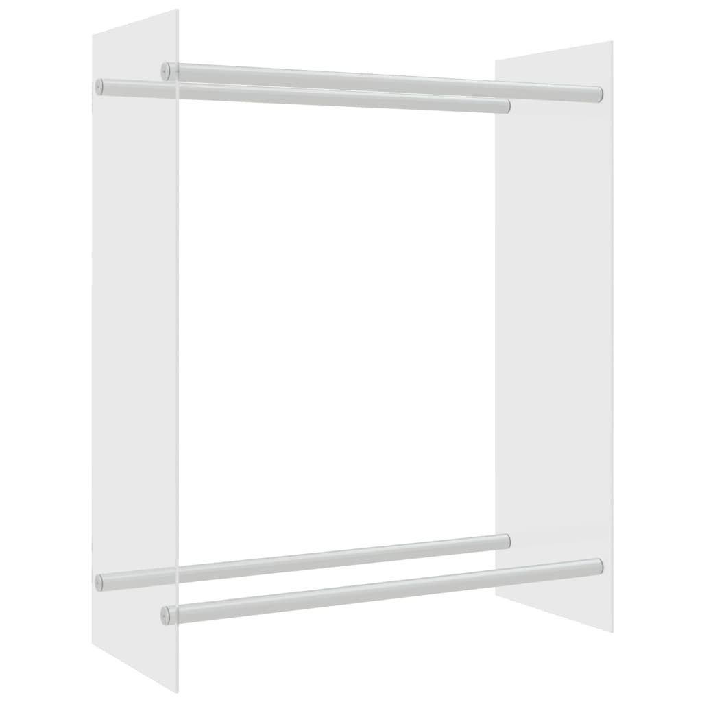 vidaXL Kaminholzregal Brennholzregal Transparent 80x35x100 cm Hartglas, BxTxH:80x35x100 cm