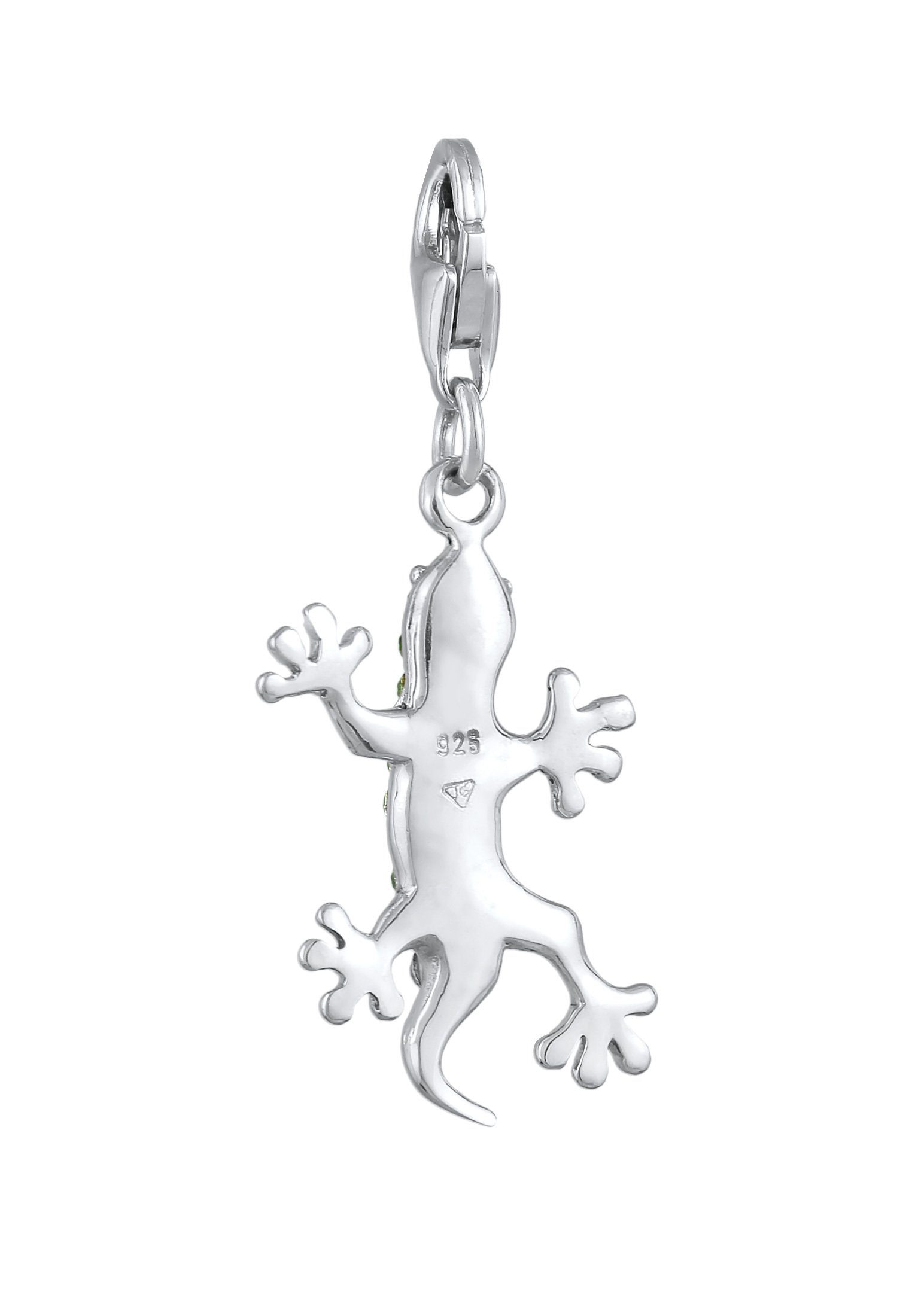 Nenalina Charm-Einhänger Anhänger Gecko 925 Silber, mit Kristallen von Swarovski®