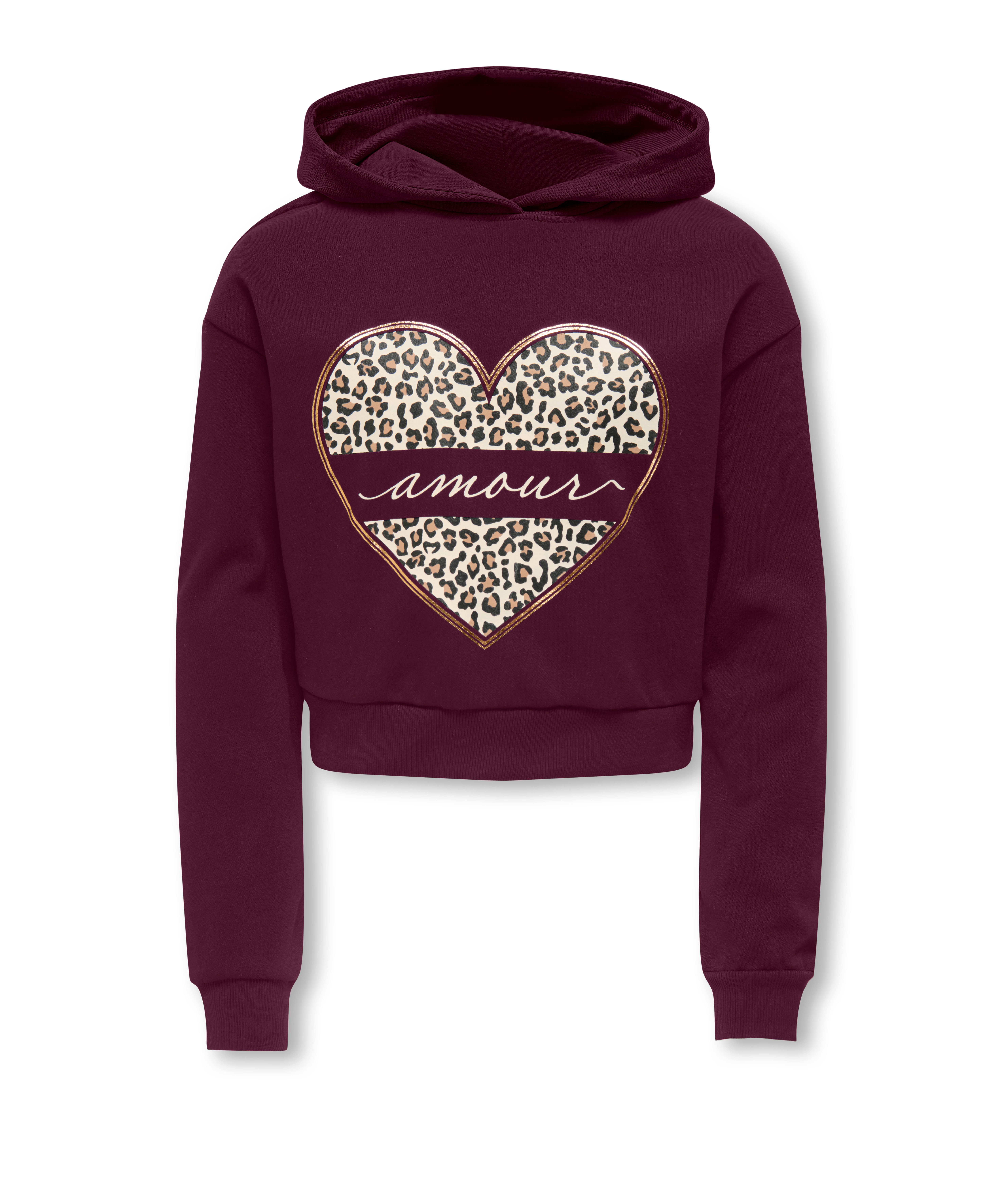 KIDS ONLY Kapuzensweatshirt KOGCOOPER LIFE HEART LS HOODIE SWT NOOS