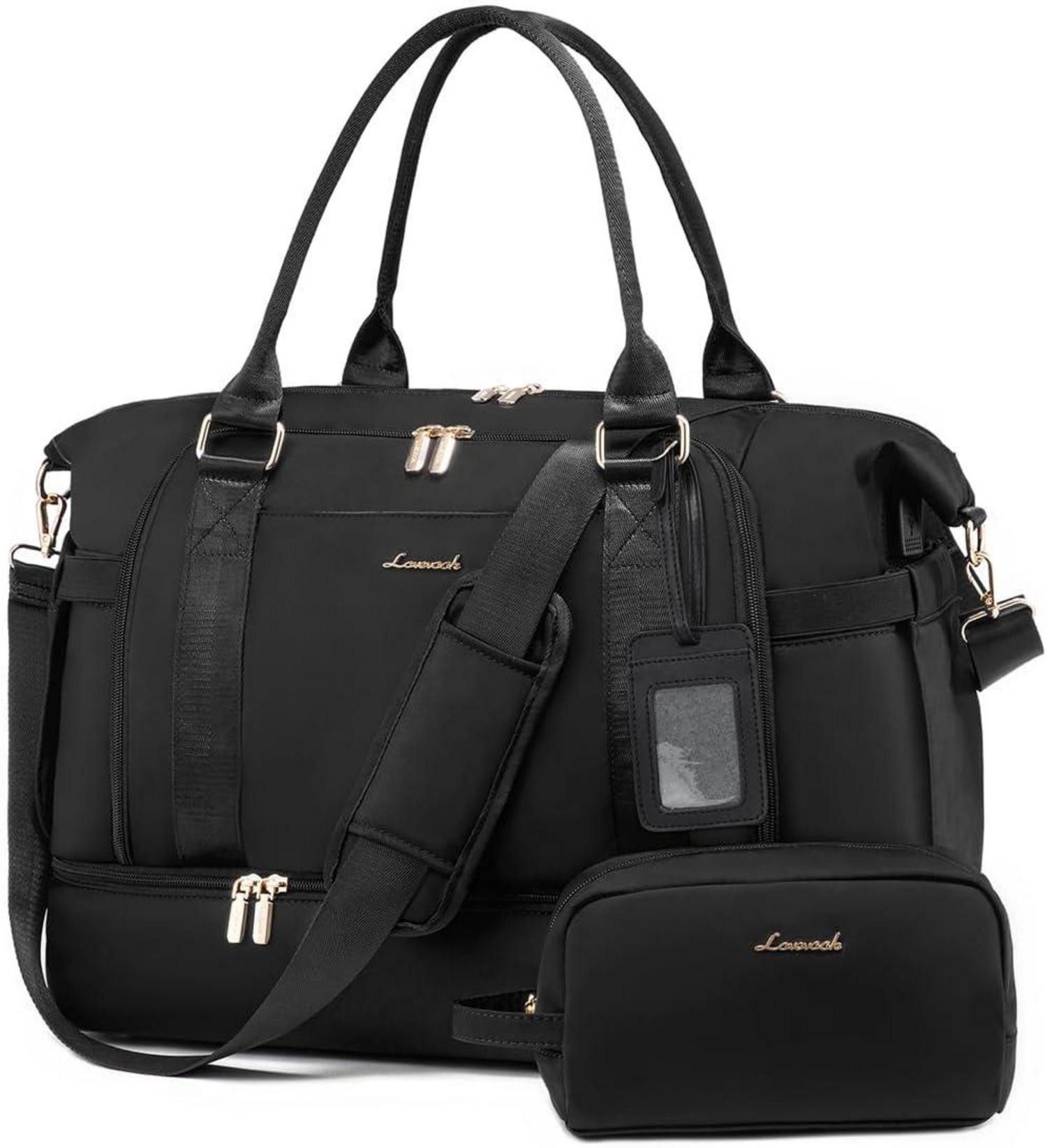 Reisetasche Sporttasche Reisetasche 40L Handgepäck Schwarz wetterfest