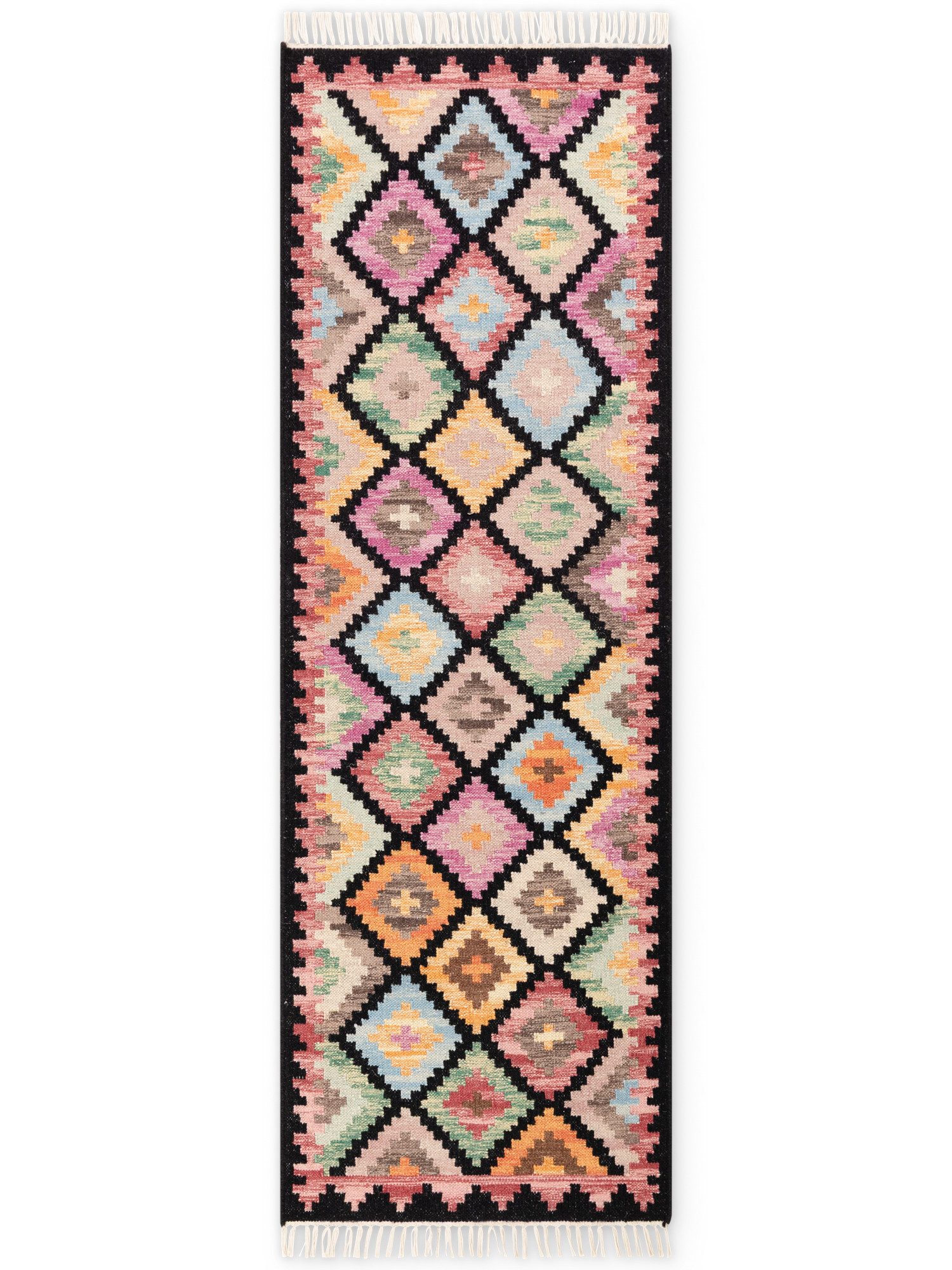 HANSE Home Teppich Kelim Zara, rechteckig, Höhe: 3 mm, Wolle, Baumwolle, Natur, Handgewebt, orientalisch, Boho, traditionell