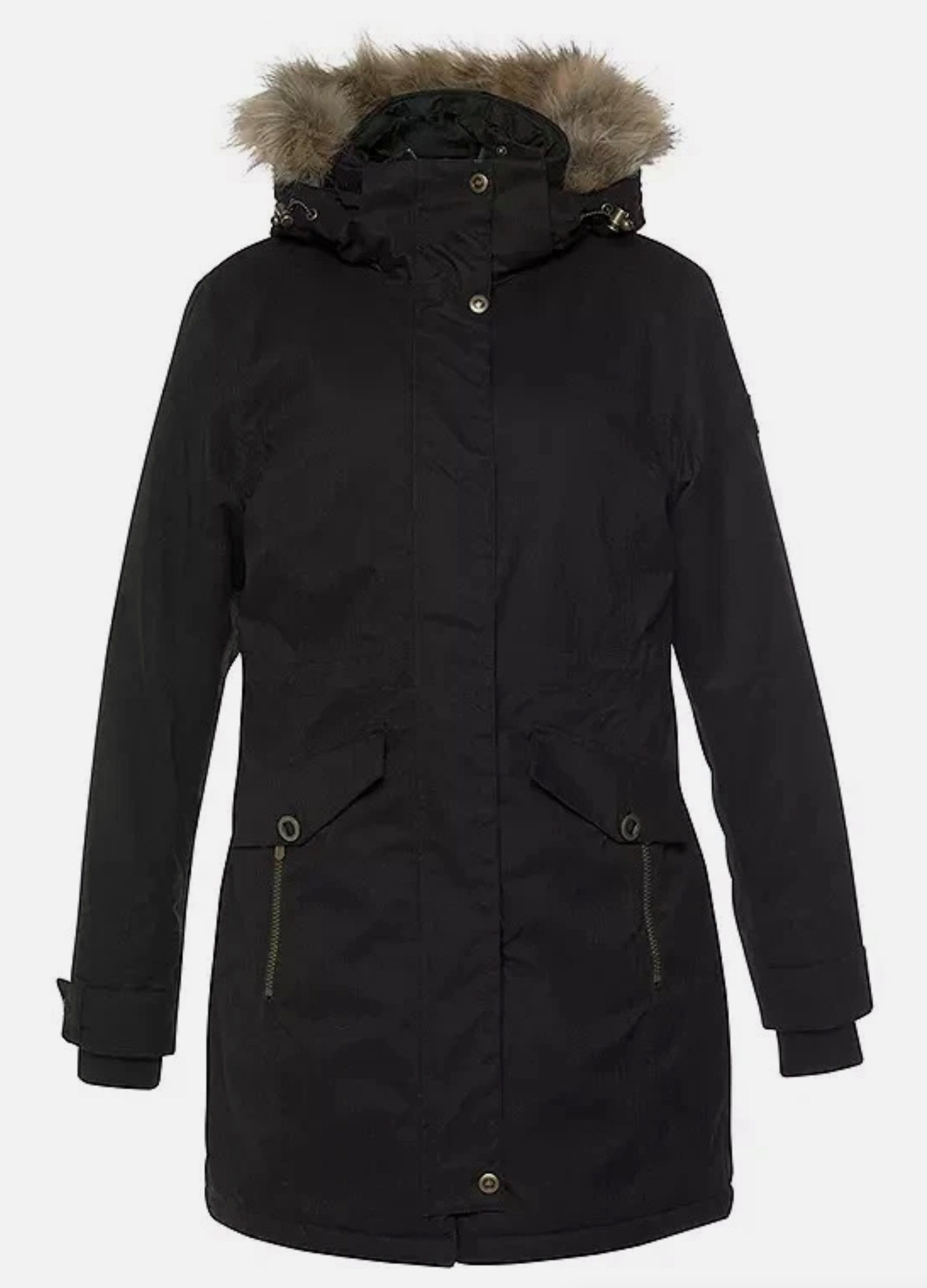 Keskin Collection Winterjacke Winterjacke mit abnehmbarem Kunstfell, Weiches, Schwarz und Blau Wassersäule 8000mm