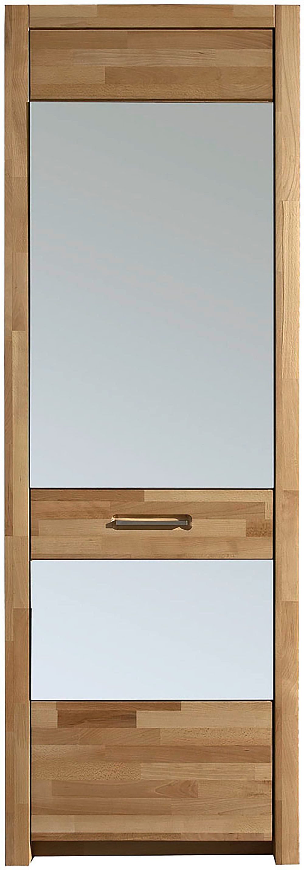 MCA living Garderobenschrank Fenja Spiegelschrank, Schrank, Drehtürenschrank - Höhe 203 cm (1-St) Massivholz, Kernbuche, 1 Spiegeltür, 1 Kleiderstange, Breite 66 cm